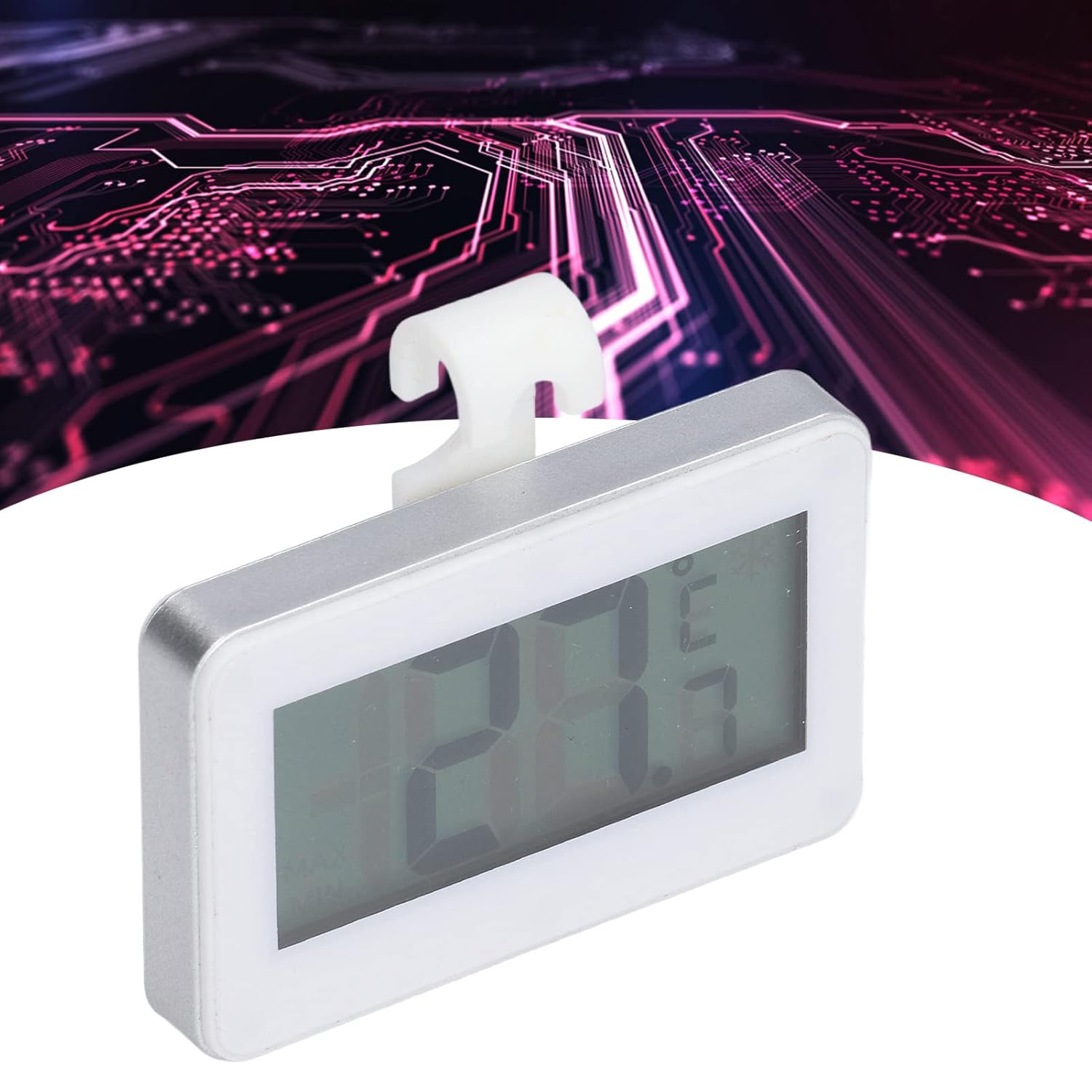 Fdit Compact Digital Thermometer with Mini Electronic Temperature Screen for Interior Use, Ideal for Home/Workplace, Durable Plastic Housing image number 5