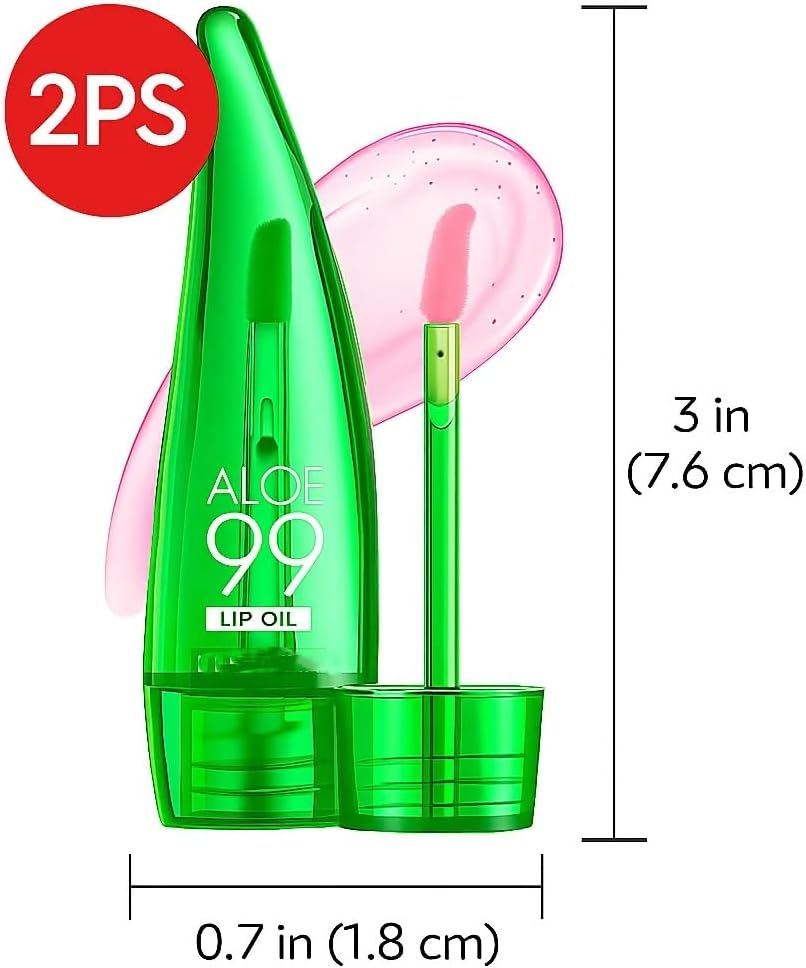 2 Pack Color Changing Aloe Vera Lipstick & Lip Oil Tint &ndash; PH Temperature Reactive Lip Balm Gloss, Long Lasting Moisturising Lip Care, Tinted Plumper Makeup for Natural Pink Glow image number 3