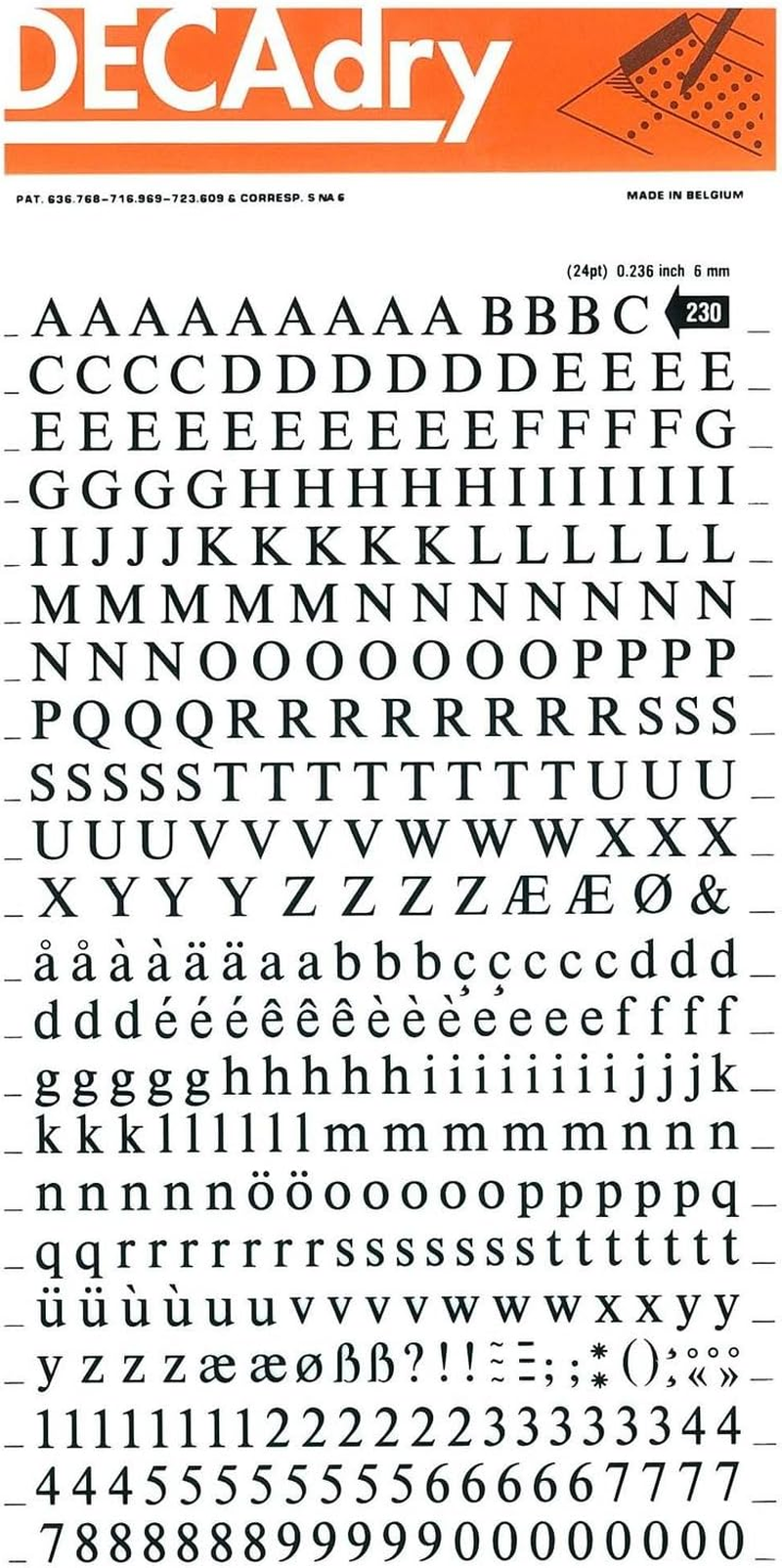 Transferable Letters and Numbers, Black, Numbers, 2.5 Mm, Black image number 3