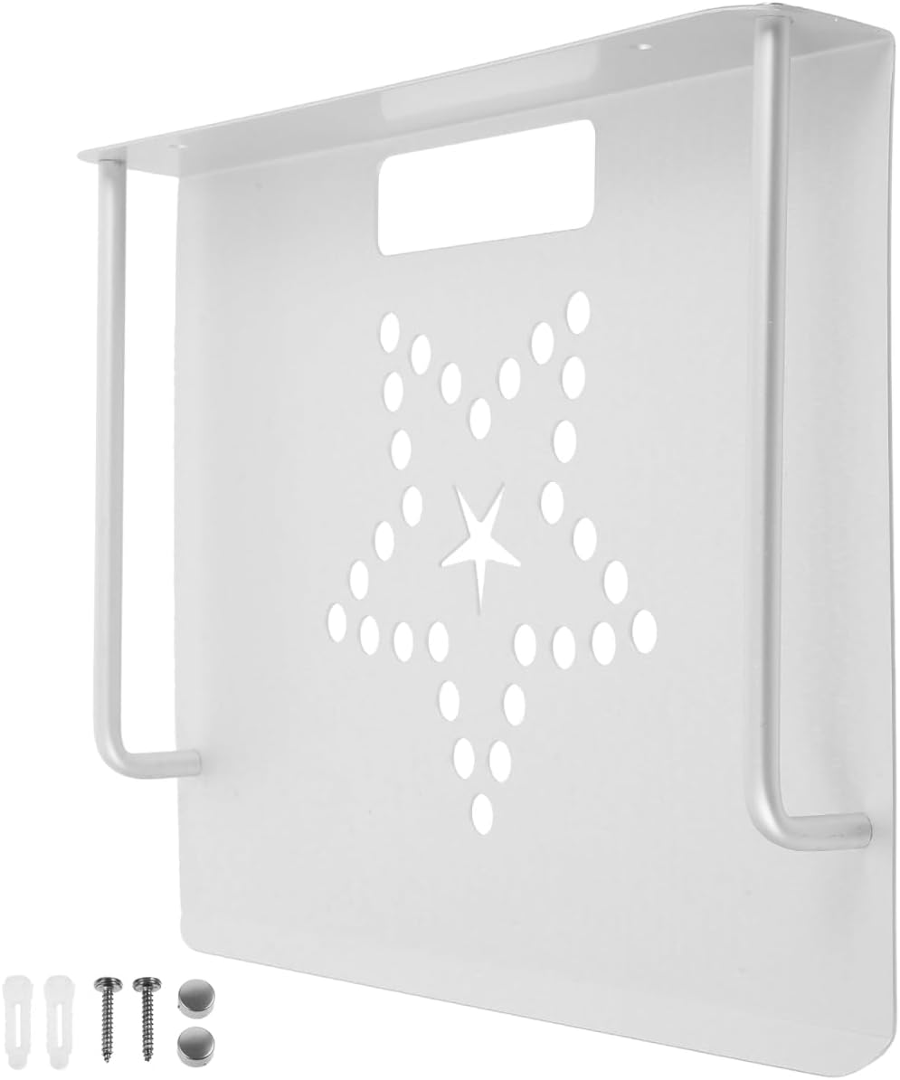 Space Aluminum Router Wall Holder - Floating Shelf for Tv Accessories, DVD Player Bracket, Wireless Router Stand, Wall Mount Shelf for Living Room (White) image number 5