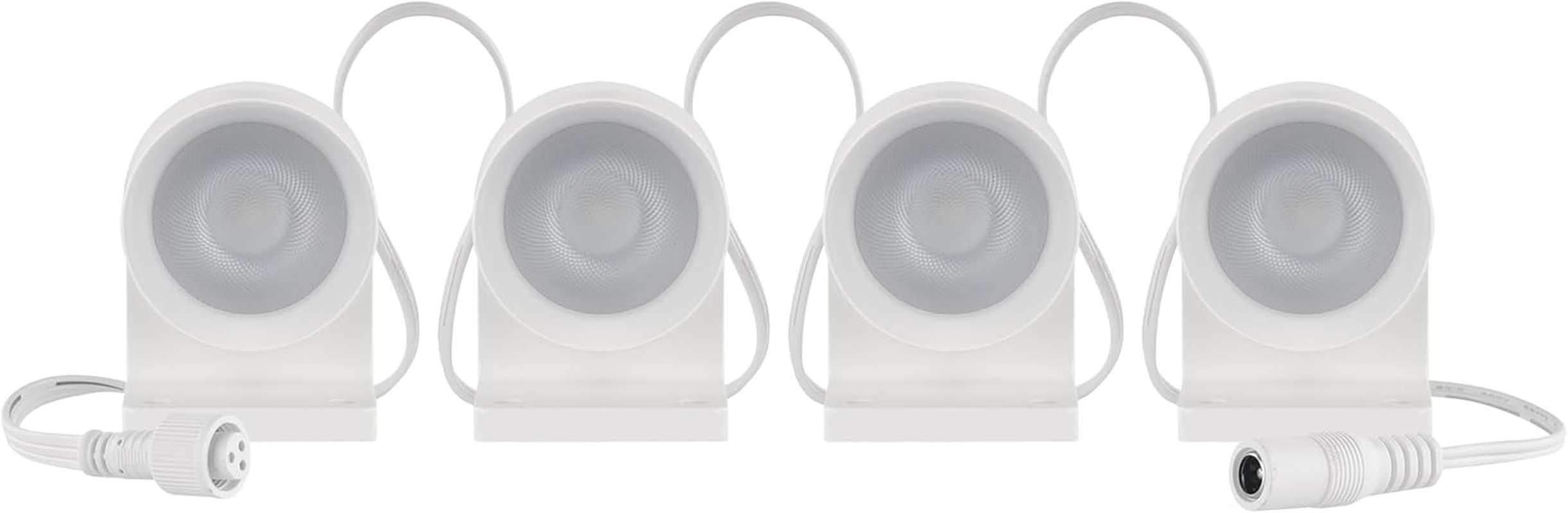 EMOS - Smart Spot Wall Lights, Expansion Part 4 Pieces - RGBIC+CCT LED Downlights Stick-On Dimmable - 2.4Ghz Wifi Ambient Light, Handyapp, Voice Assistants - Indoor Spotlights - White image number 1