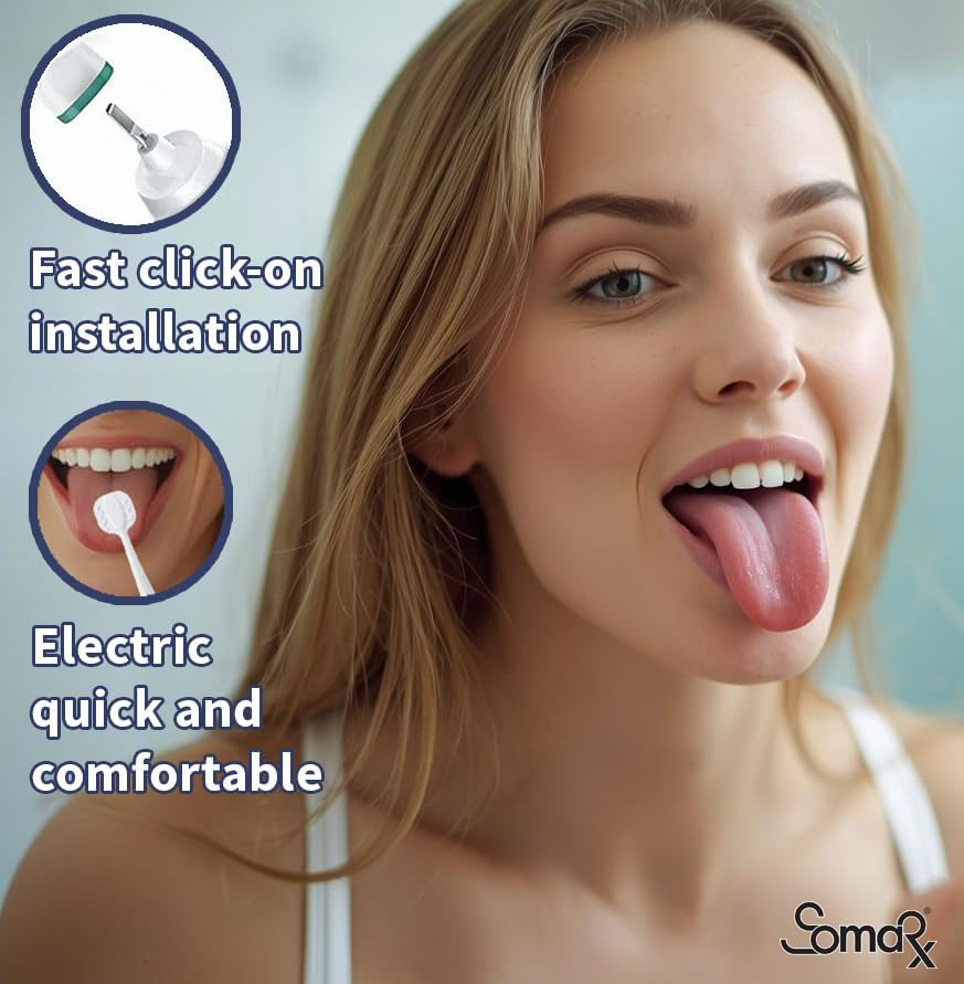 Tongue Brush Heads for Philips Sonicare Electric Toothbrush, Tongue Scraper Refills for Fresh Breath, Fits 4100/5100/6100/9023, Not Essence, E Series or One 8-Pack image number 3