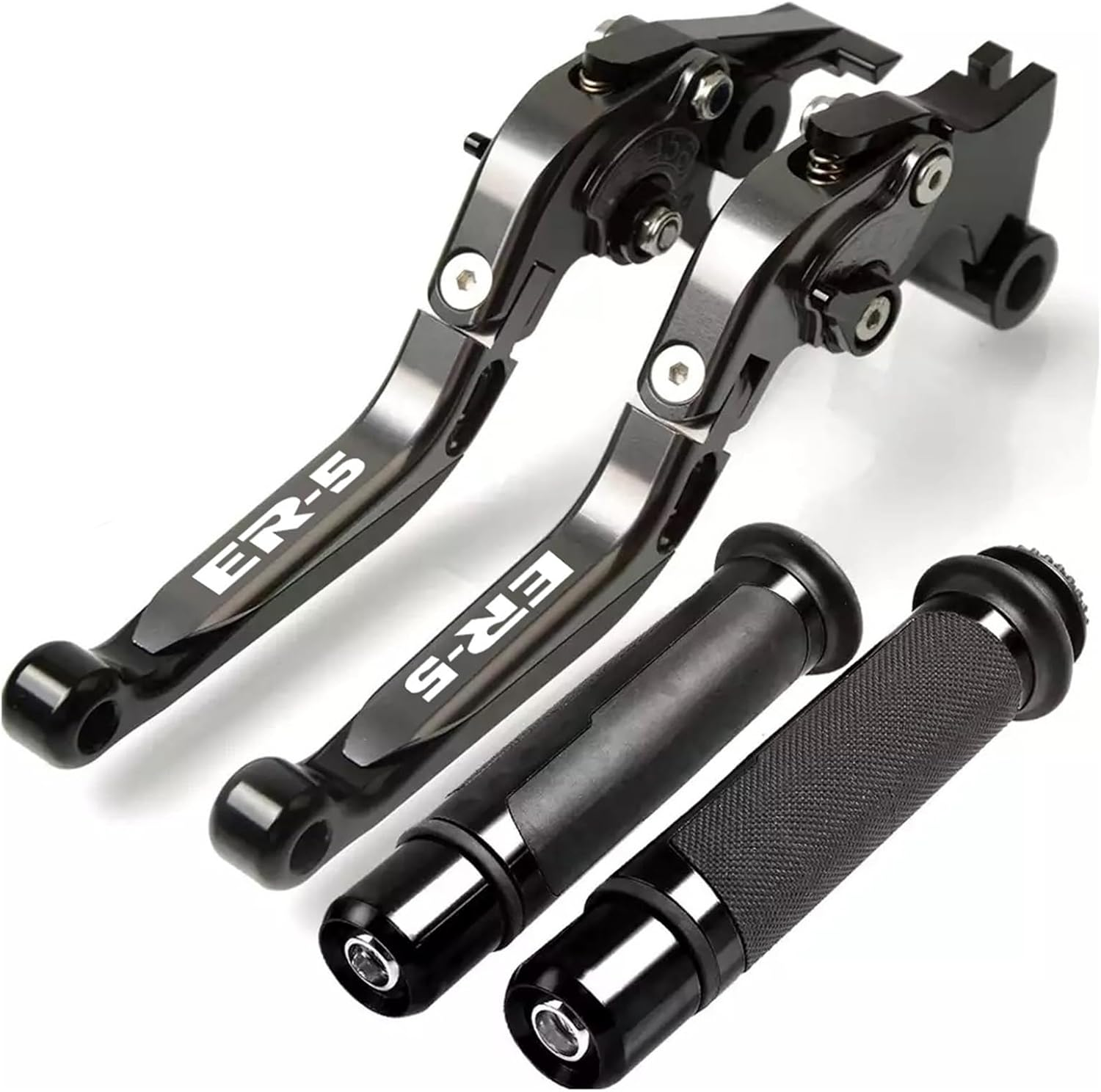 Motorbike Brake Clutch Lever for Kawa&Saki ER-5 ER5 2004-2005 Motorcycle CNC Adjustable Foldable Brake Clutch Lever Handle Grips Set (Color : 9, Size : ER5) image number 4