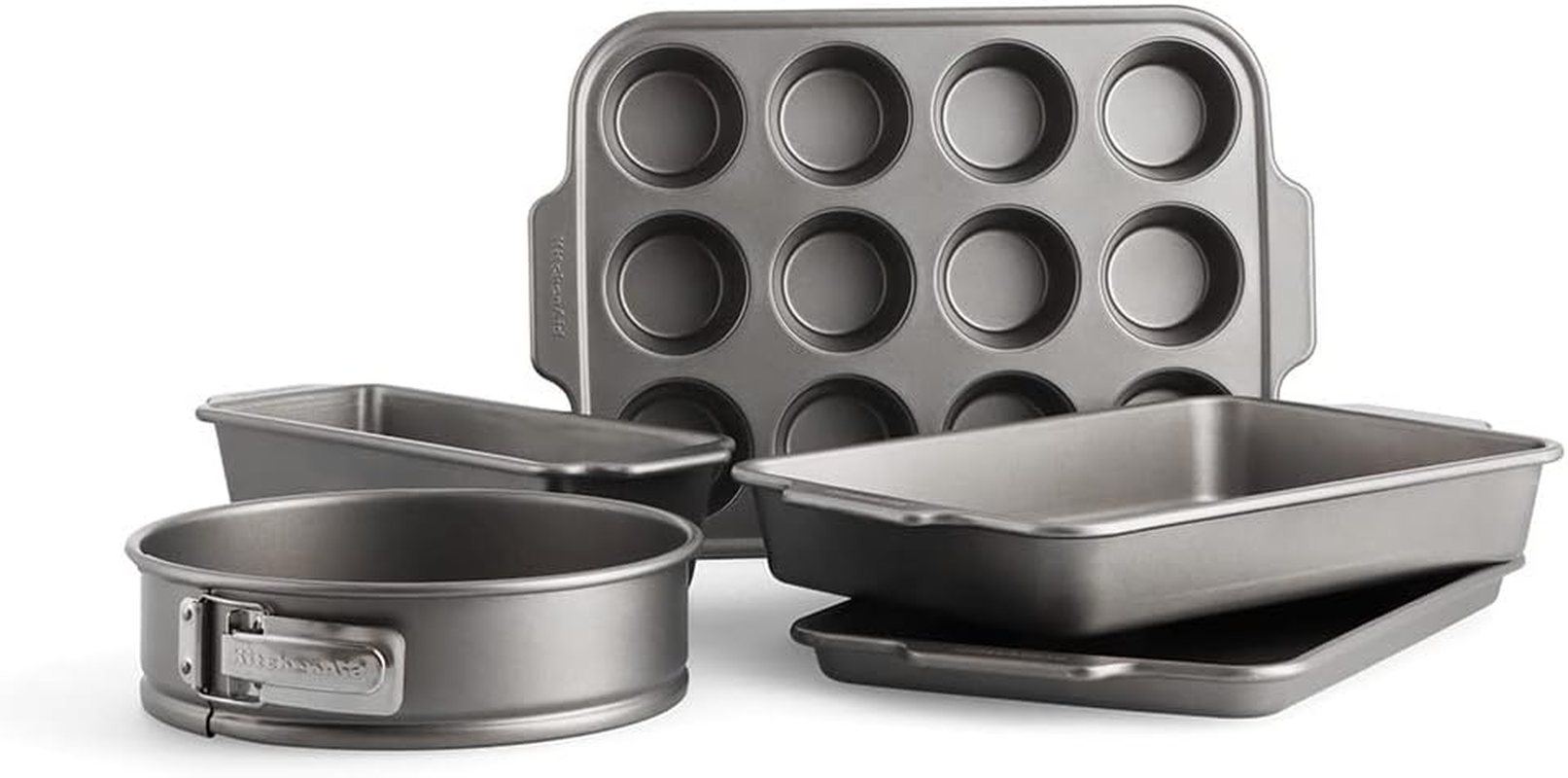 Kitchenaid Non-Stick Aluminized Steel Bakeware Set, 5 Piece, Grey image number 1