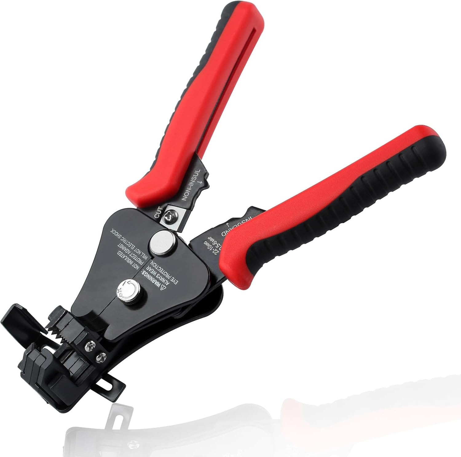 3 in 1 Automatic Wire Stripper Tool 7-Inch Heavy Duty Wire Stripping Crimping Cutting Pliers for 8-18 AWG Solid and Stranded Electrical Wire, Multifunctional Hand Tool for Electrician