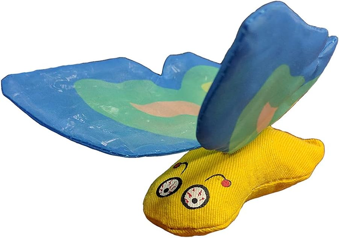 Yeowww! Duckyworld 100% Organic Flower Leaf Catnip Cat Toy Butterflies (2 Toys, Blue) image number 3
