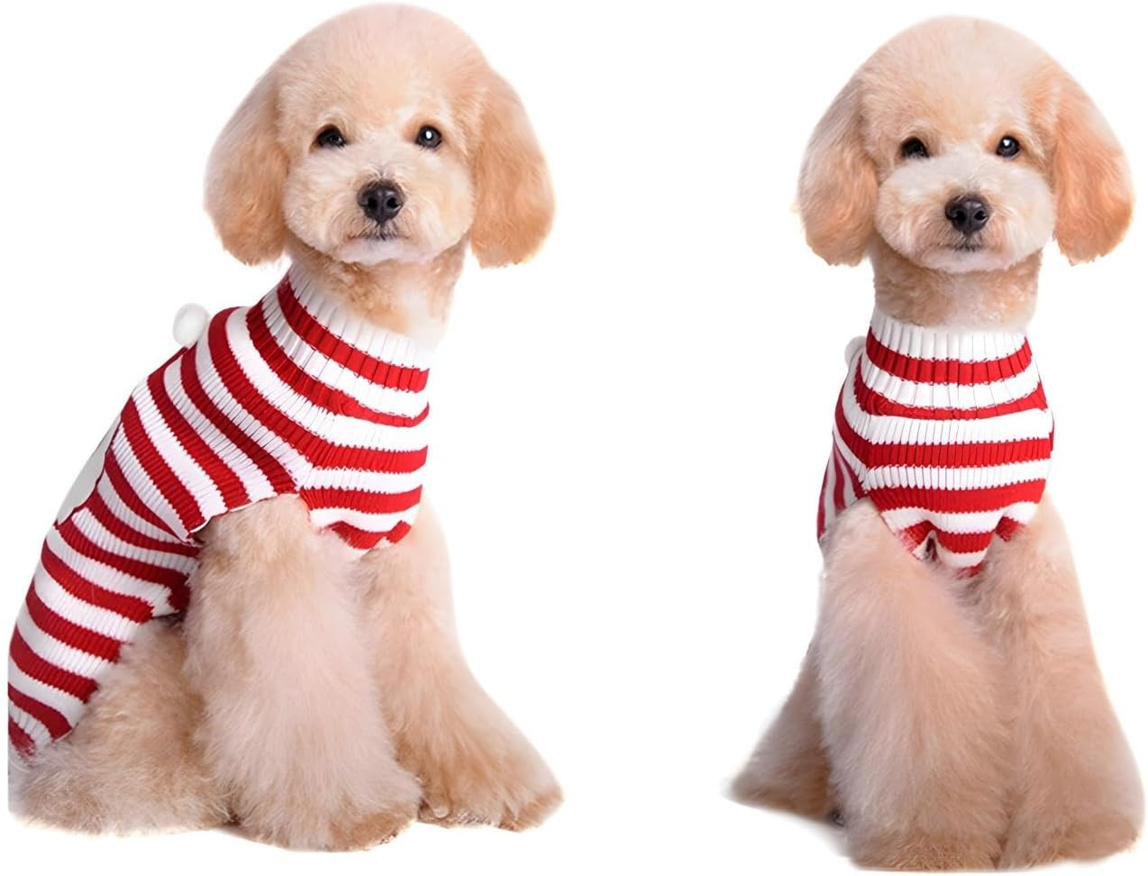 NACOCO Santa Claus Pet Sweater Dog Sweaters Cold Weather Outfit for Small to Medium Sized Dogs and Cats for Christmas Day (Medium) image number 3