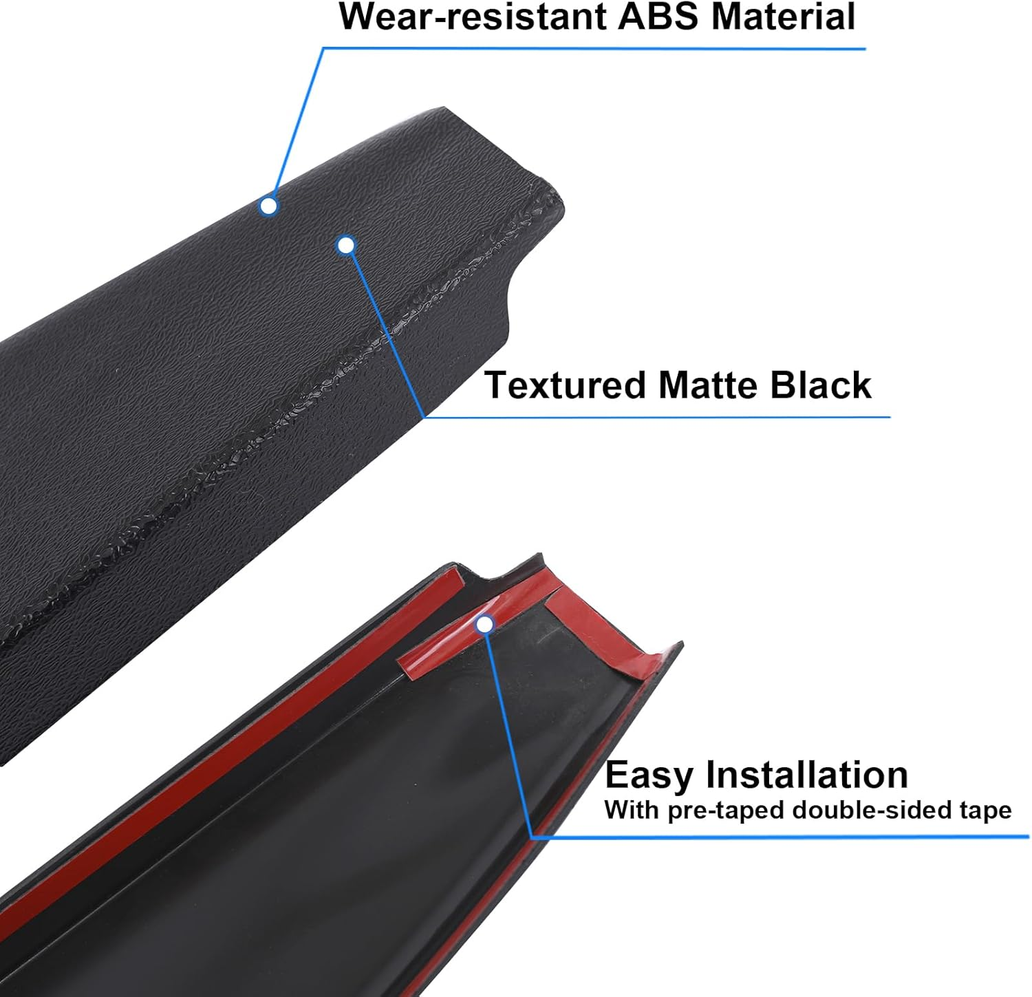 SUERAUTO4X4 Tailgate Protector Cover for Nissan Navara NP300 D23 2021-2024 Accessories PRO-4X ST-X ST SL, Rear Tailgate Rail Guard Cap Trim Car Exterior Textured Matte Black ABS image number 1