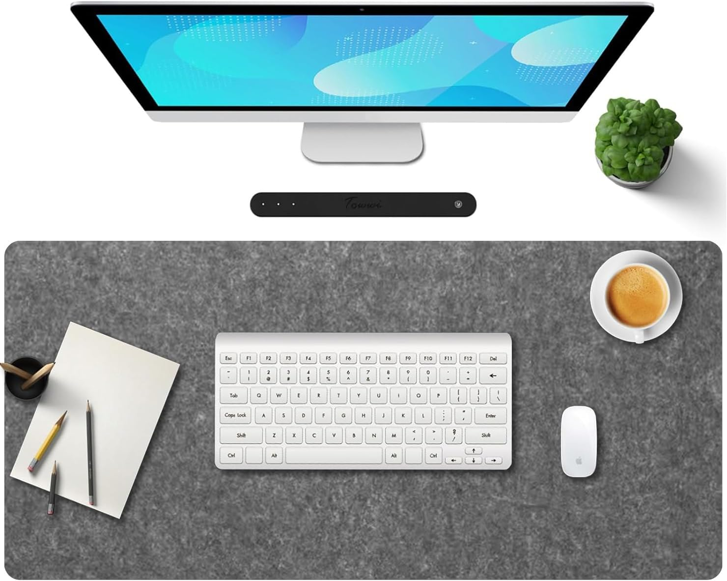 Mouse Mat XXL, Non-Slip Gaming Mouse Mat, Felt Fabric, Waterproof Desk Mat, Desk Pad, Mouse Mat for PC, Macbook, Laptop, Improves Precision and Speed image number 4