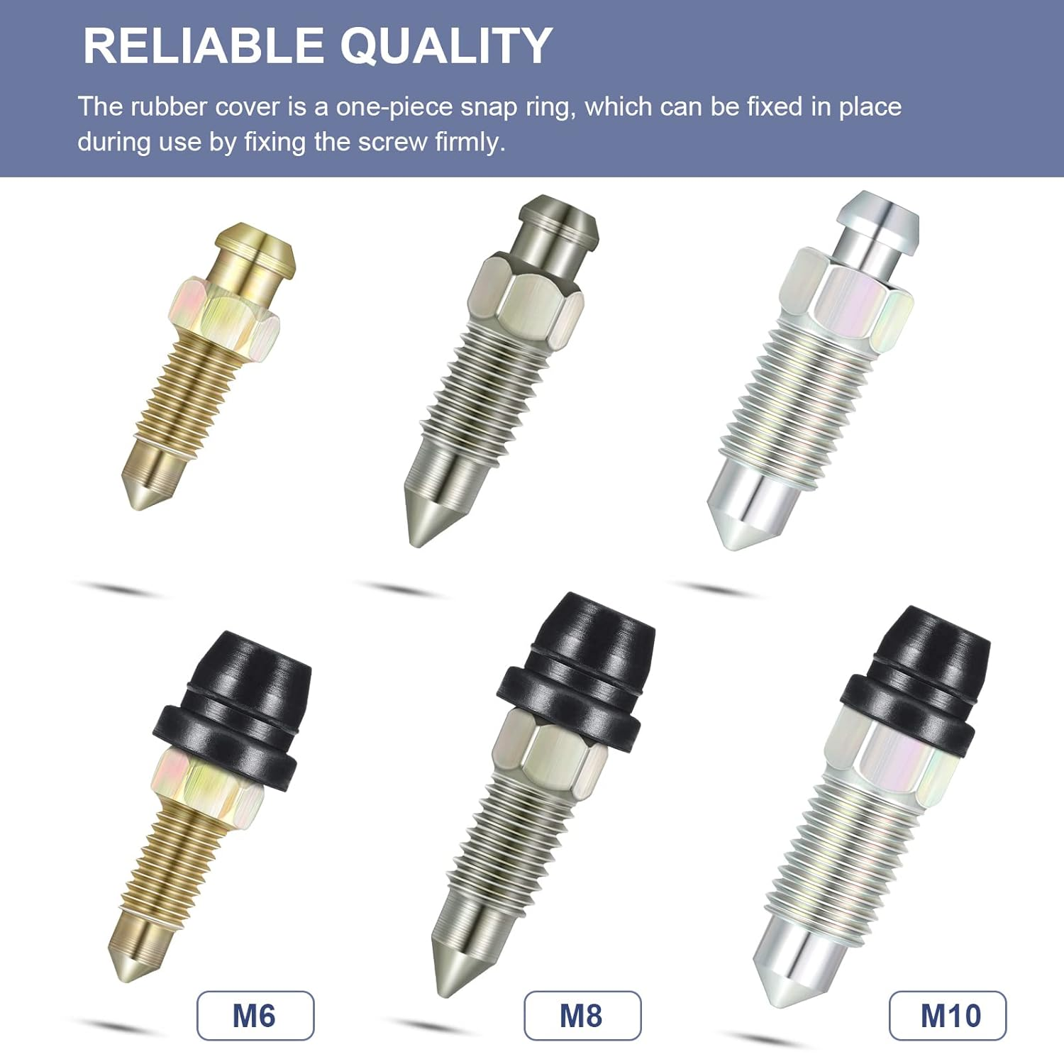 18 Pieces Brake Bleeder Cap Grease Fitting Caps Rubber Zerk Covers Brake Caliper Dust Cover Brake Bleeder Nipple Cap for Cars and Motorcycles image number 3