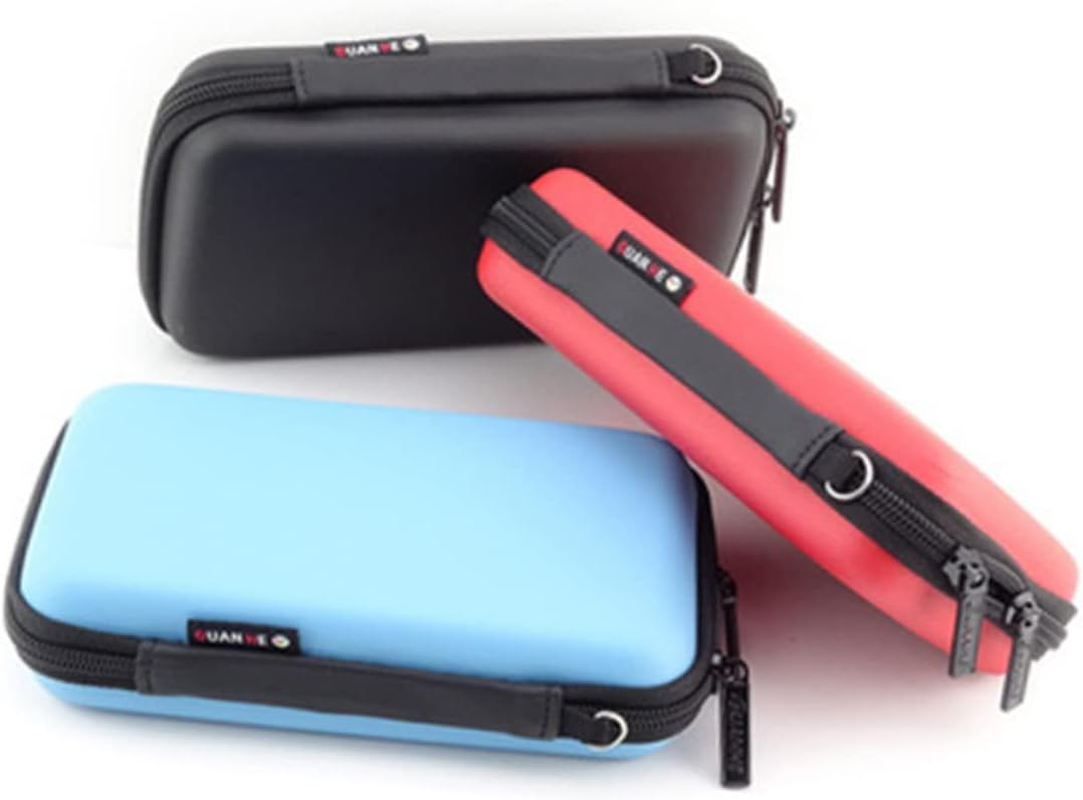 CAXUSD Travel Electronics Organizer Bag Waterproof Storage Pouch Padded Dividers Small Zipper Pocket Easy to Carry Handle for Home Travel - Blue image number 5