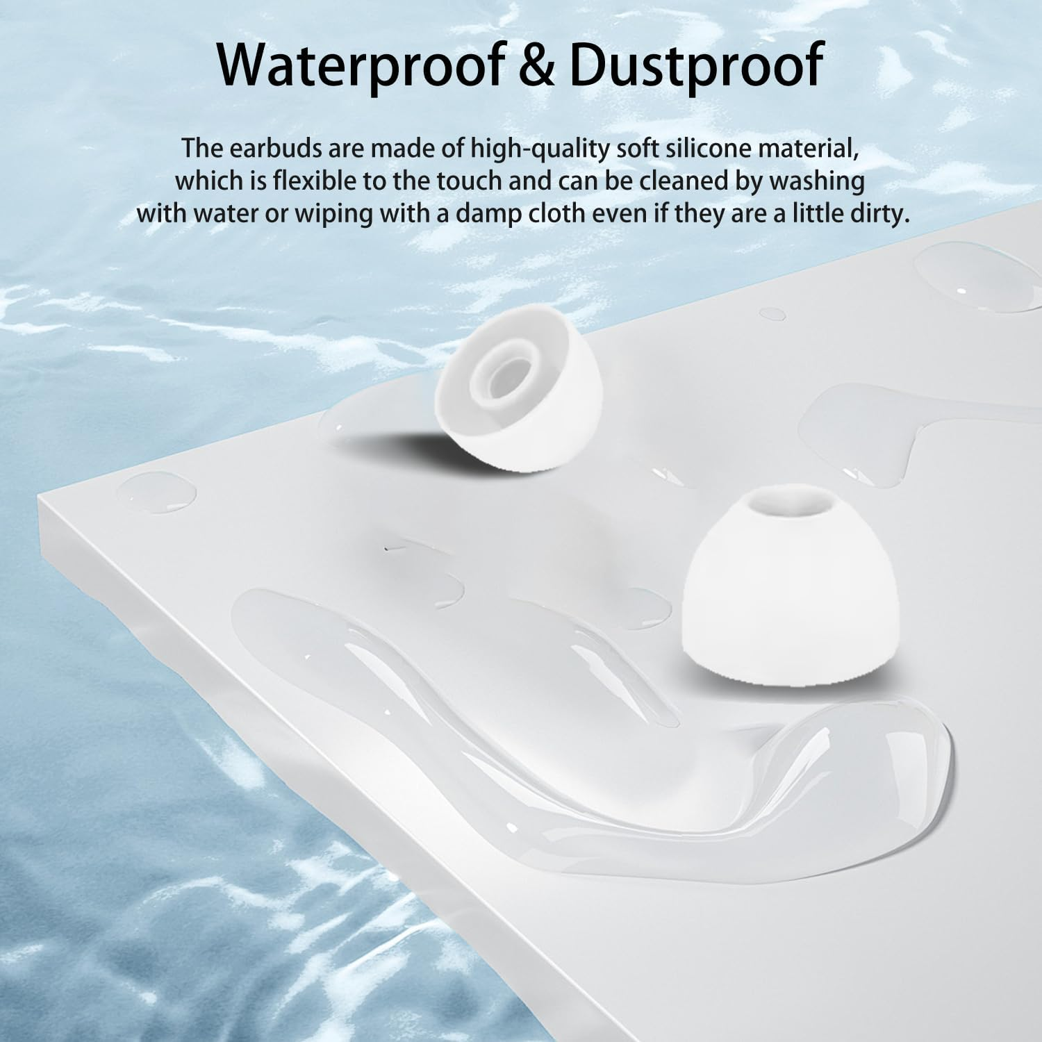 Replacement Earbuds for Nothing Ear (A) Wireless Earbuds,Noukaju Silicone Earbuds,S/M/L 3 Size,Earbuds Tips for Nothing Ear (A),3 Pairs(White) image number 3