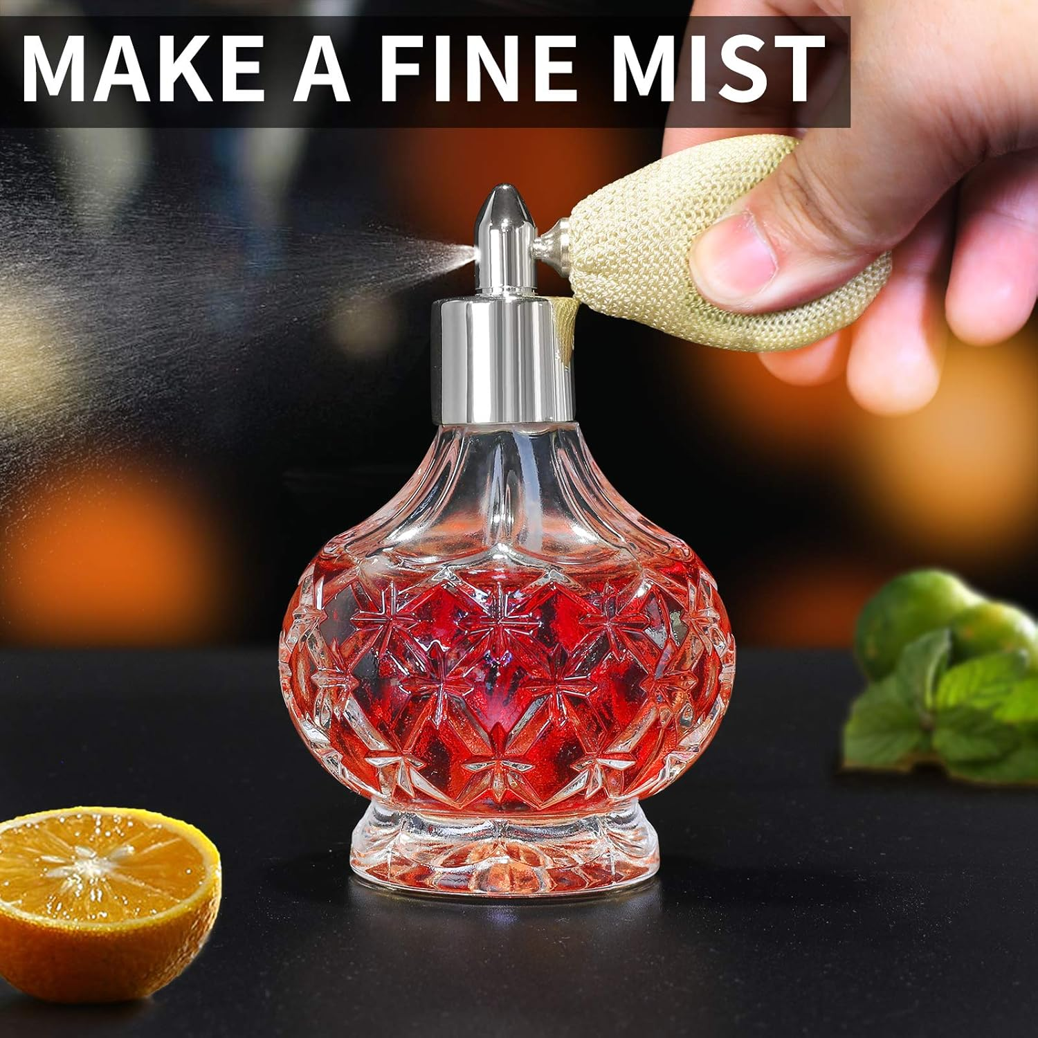 Atomizer Sprayer for Cocktail - Refillable 100Ml Classic Sprayer with Air Bulb, Great for Bartender, Home Bar - PWP2 (100Ml) image number 3