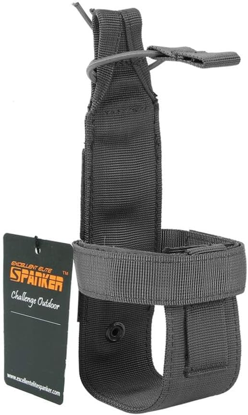 Excellent Elite Spanker Outdoor Tactics Portable Belt Bottle Holder Molle Bottle Carrier for Hunting Walking Running Cycling Hiking Can Adjust the Size