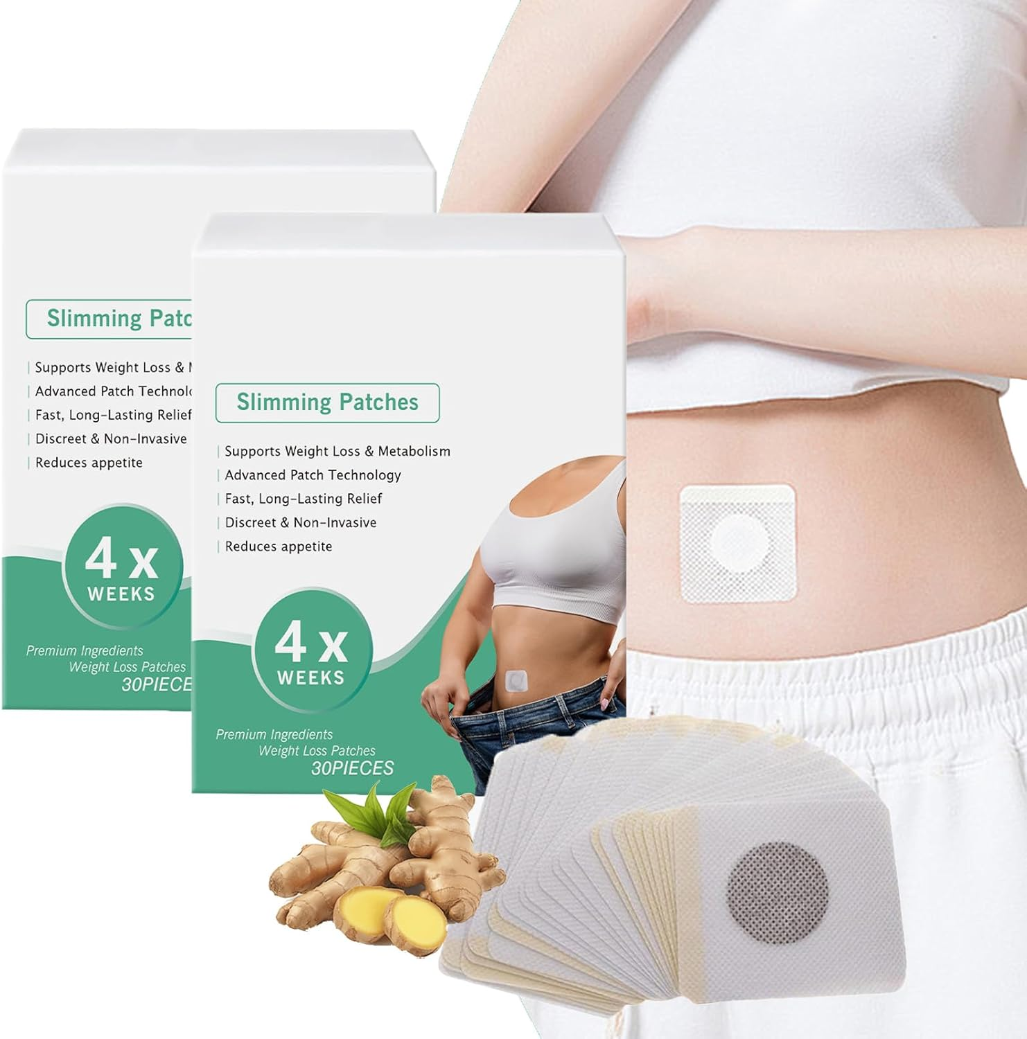 60 PCS Ozempatch Body Care Patches for Daily Wear &ndash; Breathable and Lightweight Surface Contact for Men and Women &ndash; Skin-Friendly Design for Clean Look and Smooth Daily Fit (2 PCS)