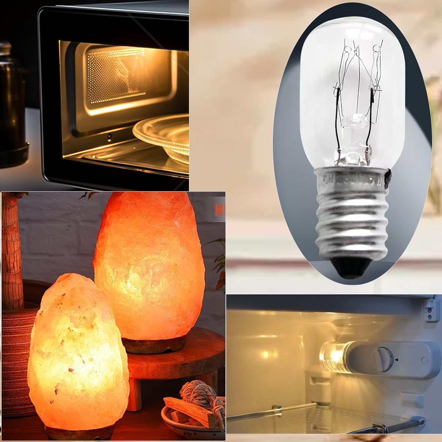 Loimon 15W E14 Light Bulbs | Heat Resisting & Long Lasting Globe Bulbs for Night Lights, Salt Rock Lamps, Wax Diffusers and Candle Warmers image number 3