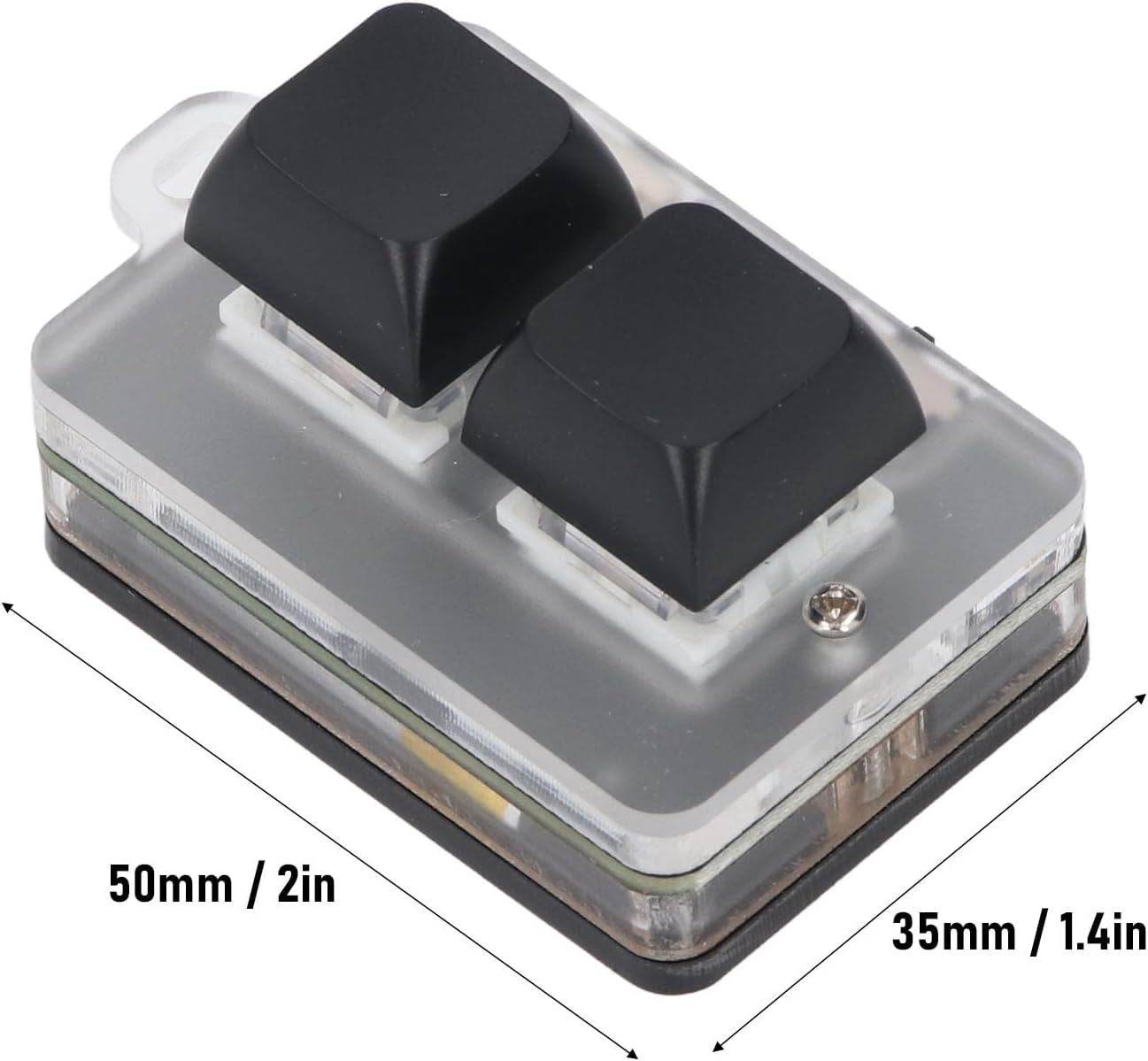 USB 2-Key Mini Keypad, Support Programming Macro and Software Blue Switch Custom Keyboard with RGB Light, Support Bluetooth and USB C Connection image number 4