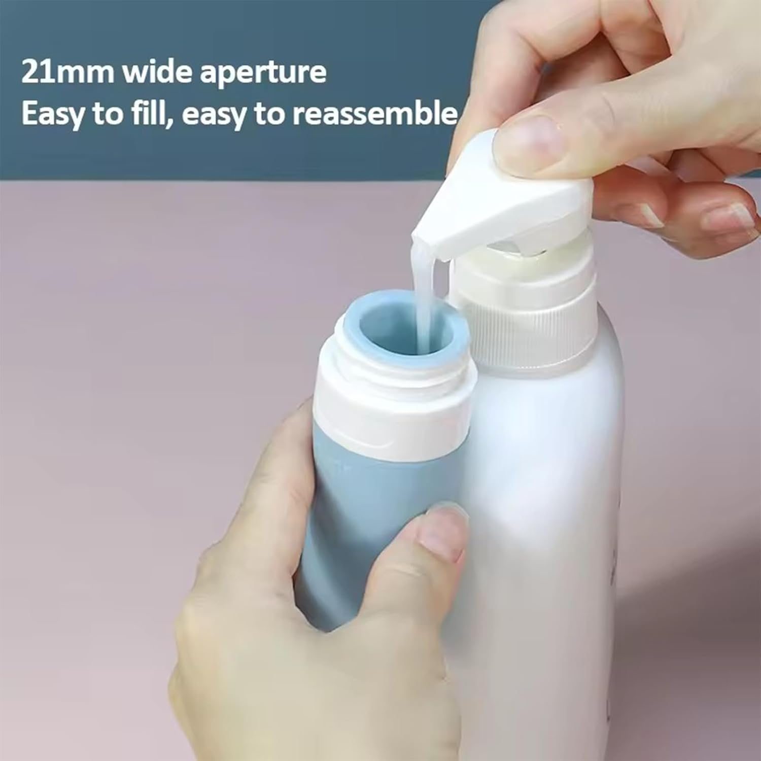 Pack of 2 Hair Oil Applicator, Applicator Bottle Hair 80 Ml Shampoo Hair Oil Applicator Bottle Hair Dye Brush Bottle Comb Root Comb Applicator Bottle for Hair Dyeing and Scalp Care, Grey and Blue