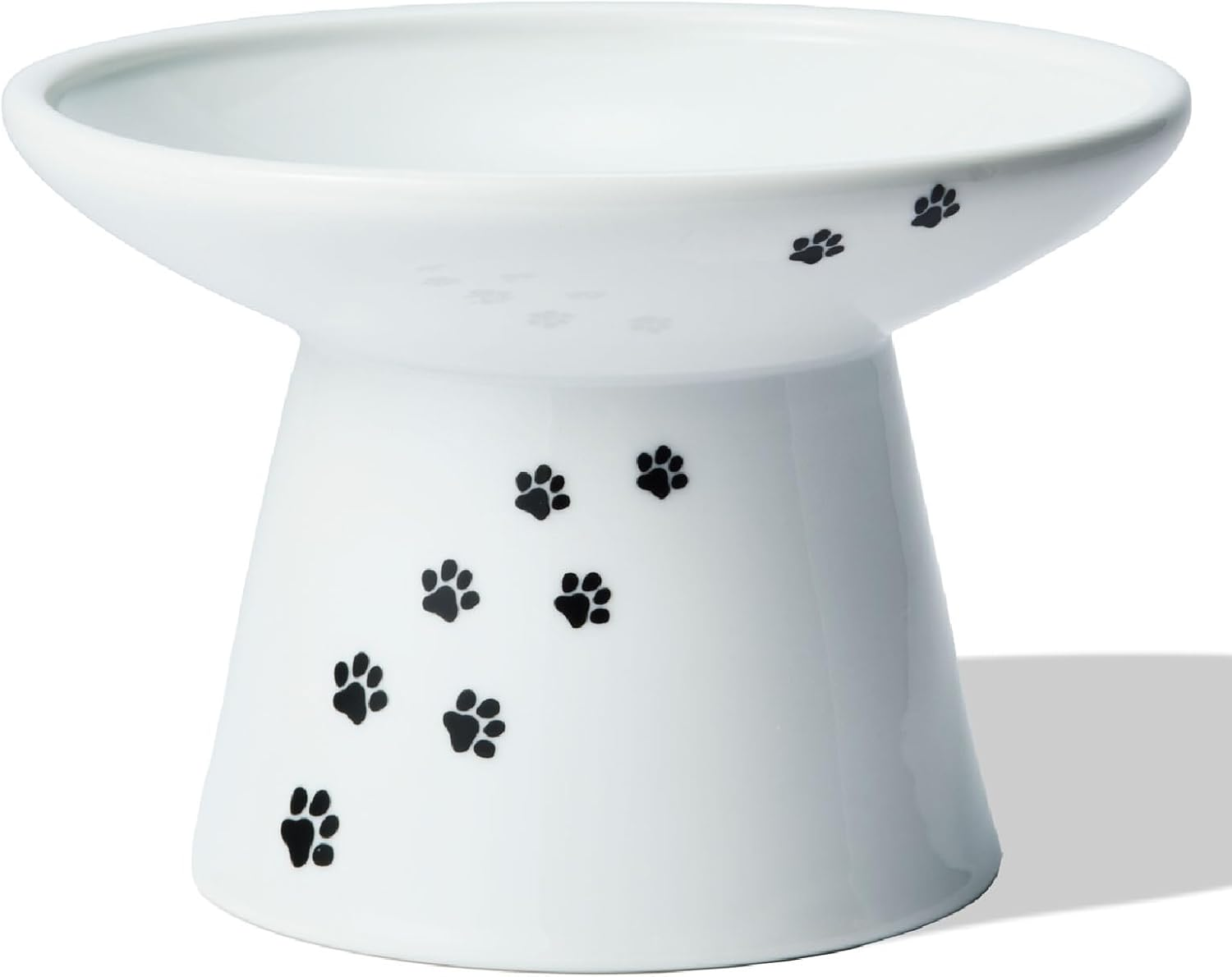 Necoichi Happy Dining Cat Food Bowl with Legs Wide Mouth Type Cat Pattern with Anti-Slip Silicone image number 4