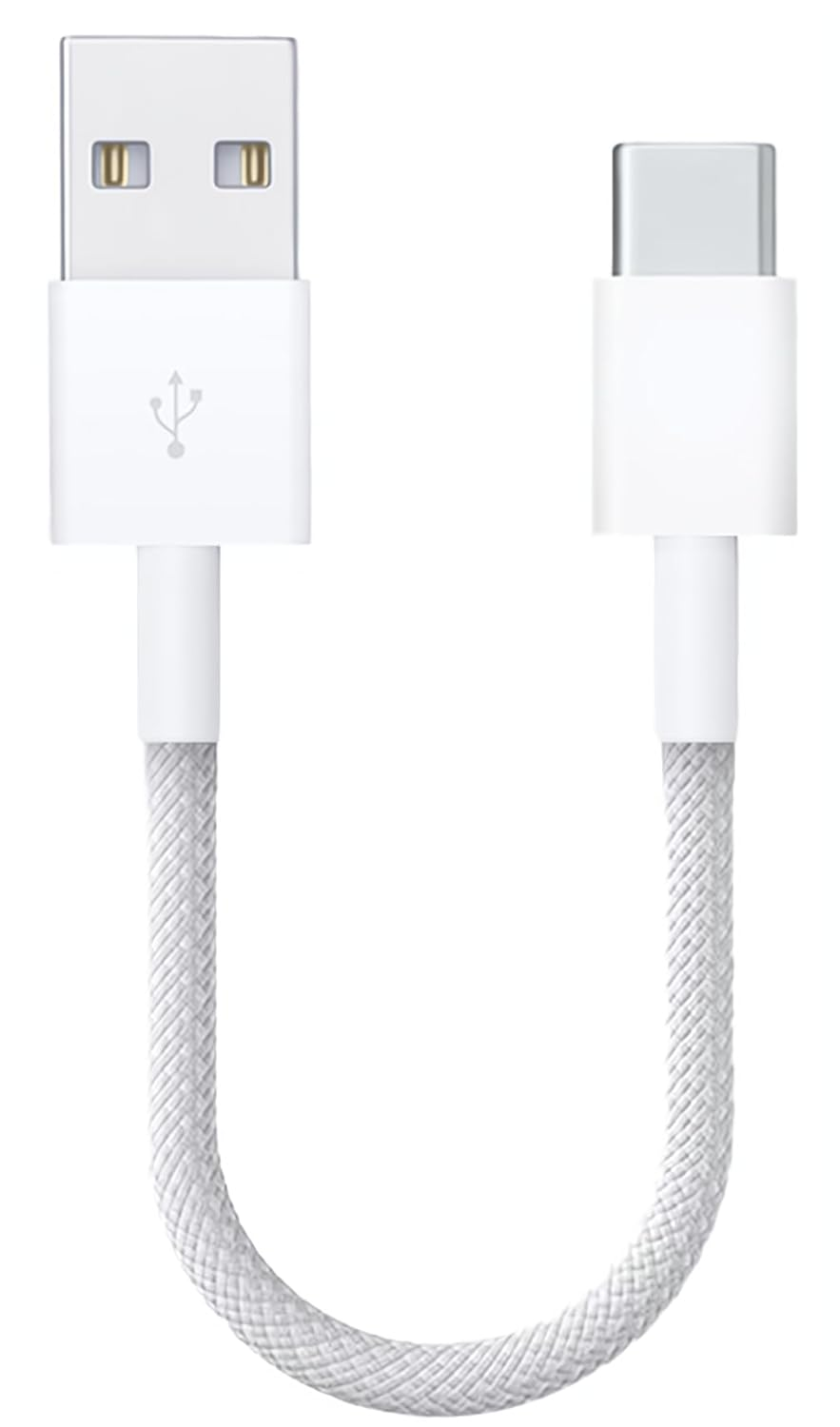 [1.5M 2Pack] Woven USB Charger to USB C Cable, Mfi Certified USB-A to Type C Cord Fast Charging for Apple Carplay Iphone 17 Pro Max/16/15, Ipad Air M2, Airpods Pro 2Nd, Samsung Galaxy S25, White