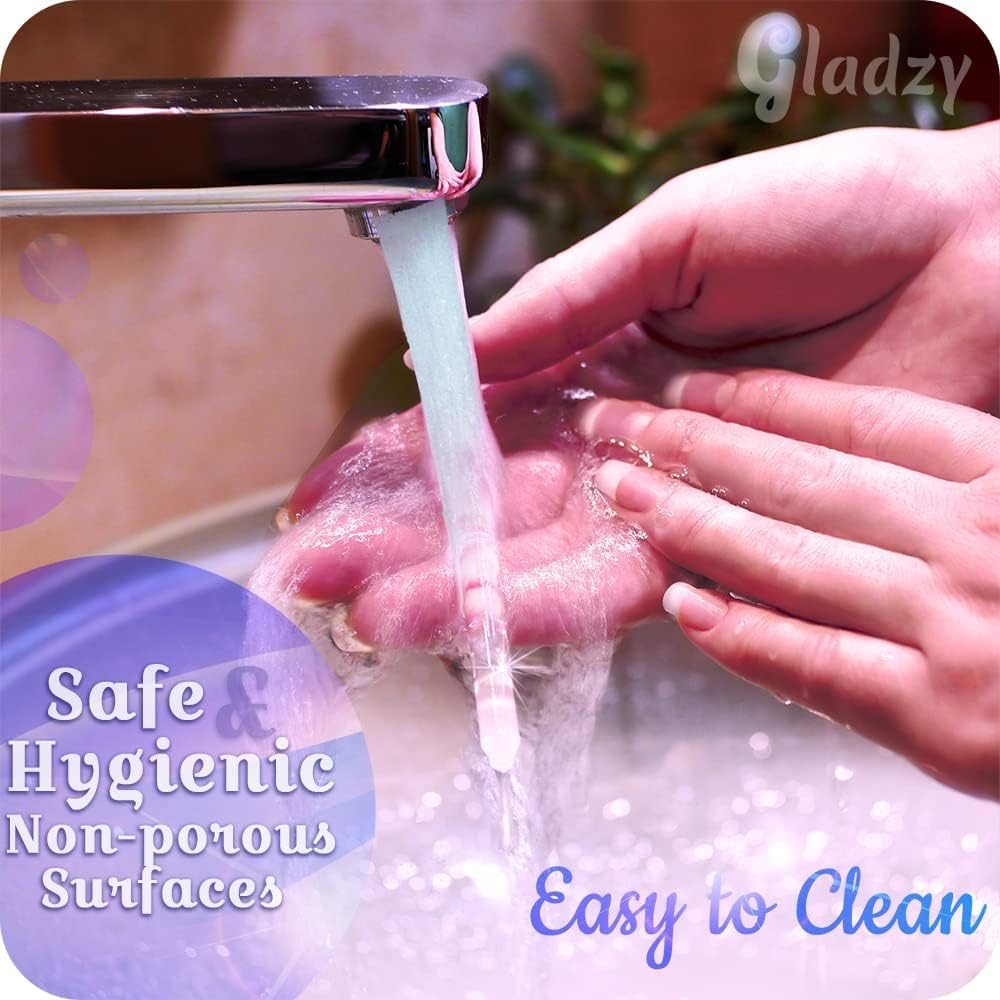 GLADZY Glass Cuticle Pusher Tool - Dual Ended Manicure Stick, Etched Crystal Glass Cuticle Remover, Callous and Dry Skin Fingertip File, Nail Shaper, Professional Nail Care, Ethically Made in EU image number 2