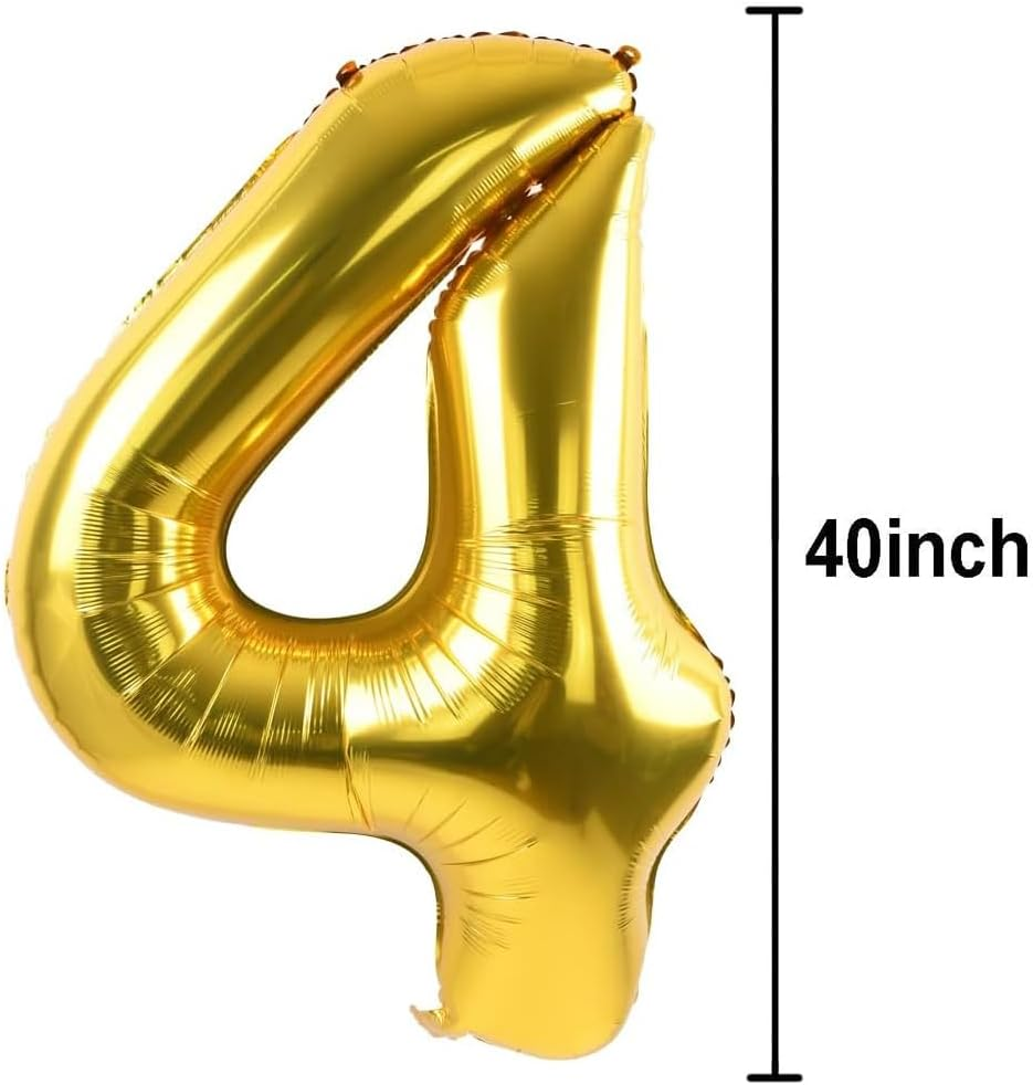 Suithink 40 Inch Giant Number Balloons Foil Digital Balloon for Birthday Anniversary Party Festival Decorations (4) image number 5