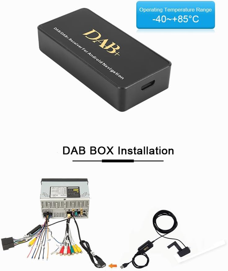 DAB Adapter Radio Antenna Receiver, Car FM AM Tuner Kit, Digital Audio USB Antenna Transmission Dab + Box Radio Receiver Adapter with Antenna for Android image number 5