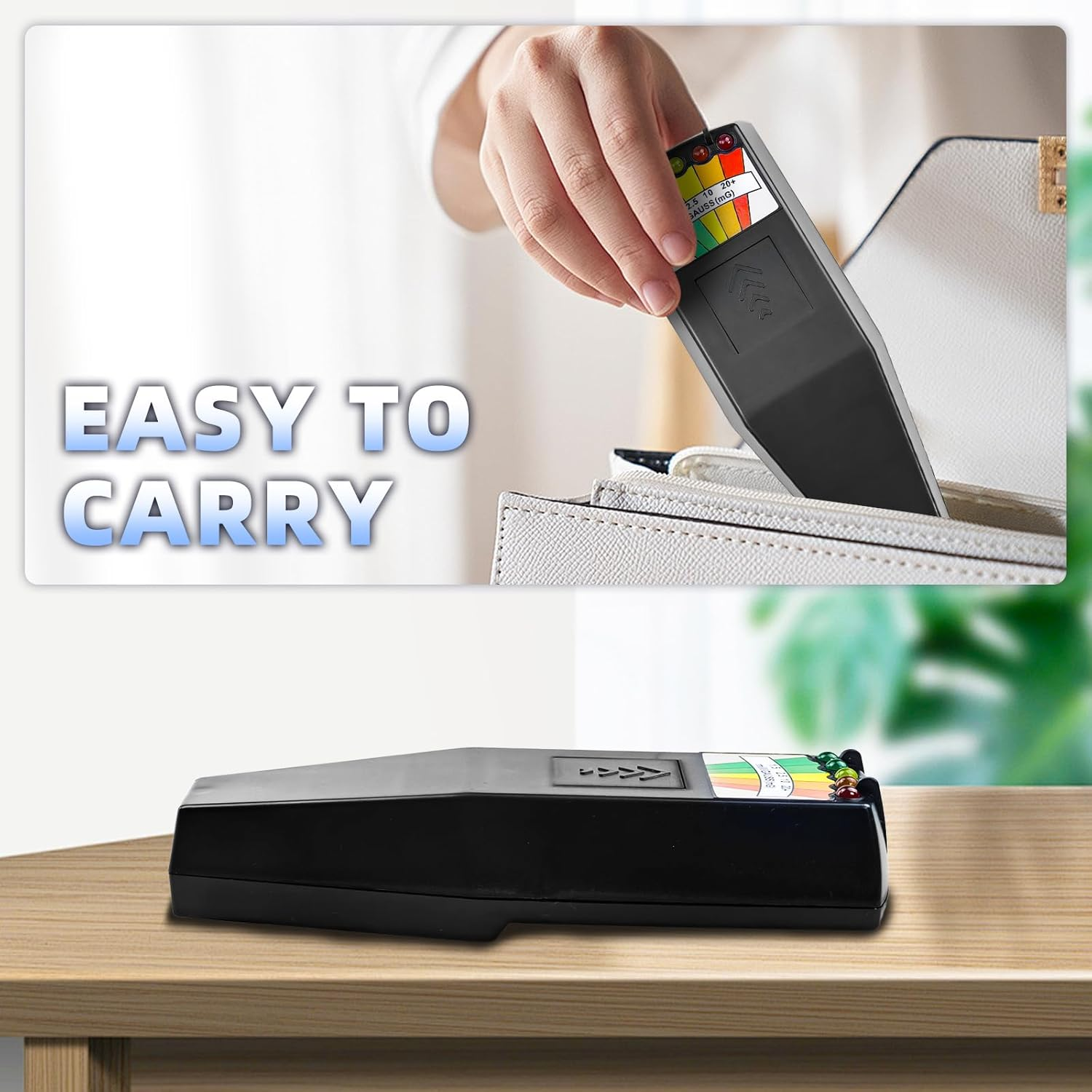 EMF Magnetic Field Monitor, High Accuracy Magnetic Field Detector 5 LED EMF Meter Radiation Detector Tester for Industrial Construction (Black) image number 3