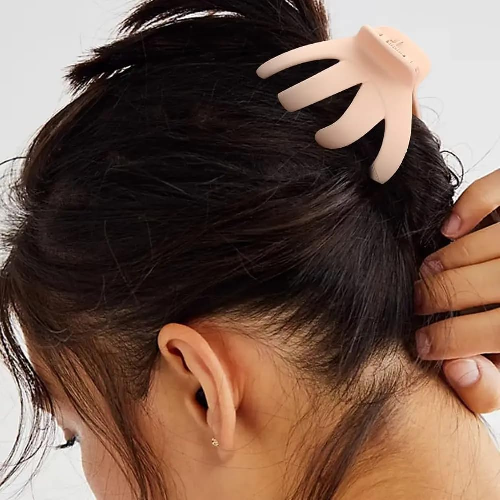 Large Octopus Clip Non-Slip Big Spider Hair Claws,5 Pcs Octopus Hair Clips Matte Hair Claws Hair Clips,Double Row Teeth Hair Clips Small Claw Clips image number 5