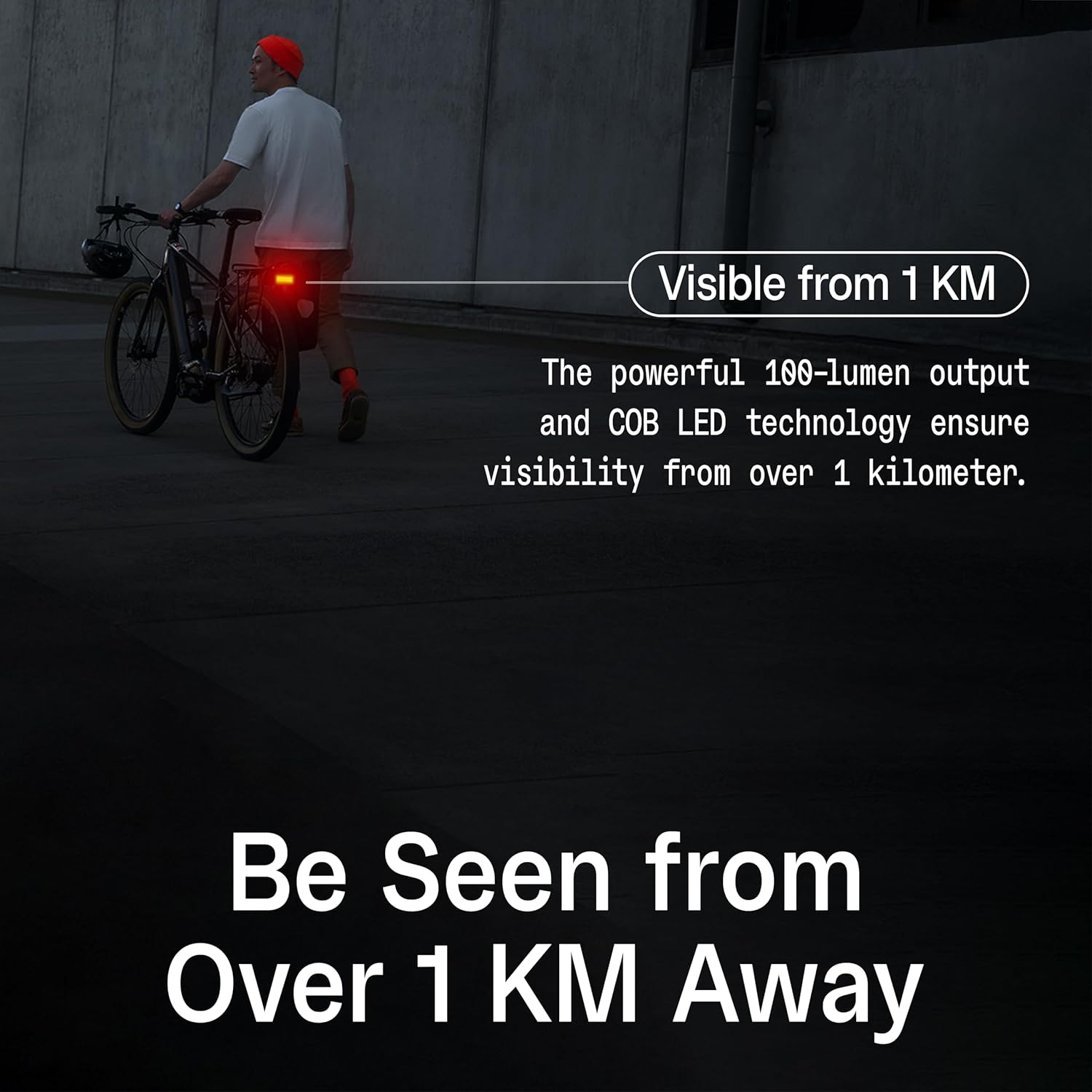 KNOG Blinder Link Rear Bike Tail Light - 100 Lumen Rack Mount Rear Bike Light, 50 Hour Runtime, Low Battery Indicator, Fits 50-80Mm Racks - Powerful Bike Light No-Size Black image number 5