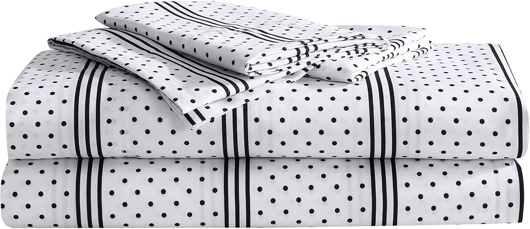 Betsey Johnson - Full Sheets, Soft & Lightweight Bedding, Fade & Wrinkle Resistant (Dots & Stripes, Full) image number 3