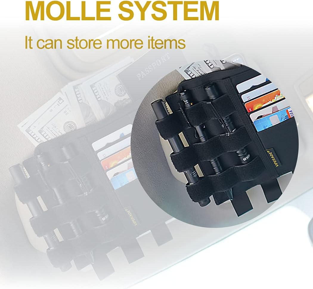 VIPERADE CHA4 Car Sun Visor Organizer, Truck & Auto Accessories Document Holder Sunglass Storage Pouch (Black) image number 6