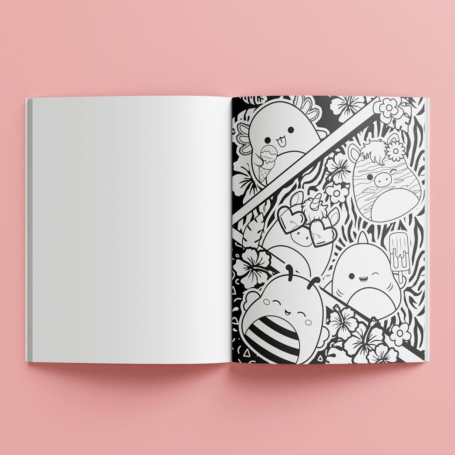 Squishmallows Summer Vibes Ultimate Colouring Carry Case &ndash; 2 Colouring Books, 20 Coloured Pencils, and 10 Markers &ndash; Portable Set for Ages 8-15 image number 3