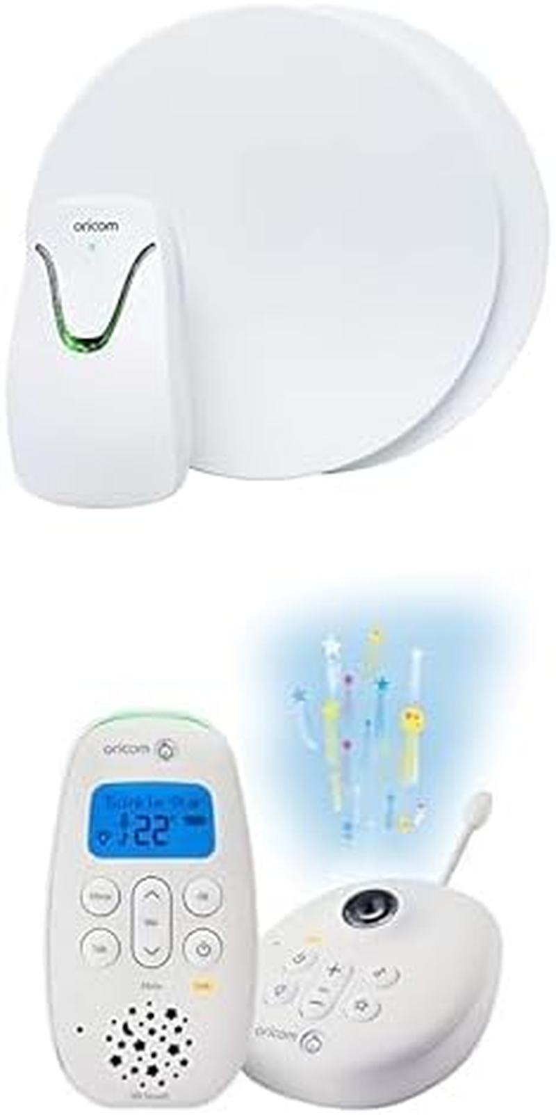 Oricom Bundle: Oricom Babysense7 Breathing Movement Monitor and Secure SC530 DECT Digital Baby Audio Monitor