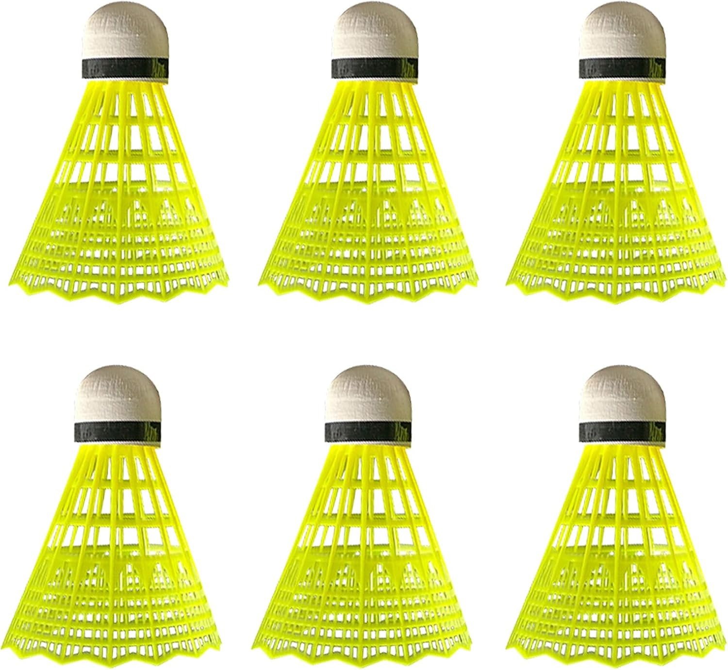 6-Pack Nylon Badminton Shuttlecocks with High Durability, Training Badminton Birdies Balls Indoor Outdoor image number 4