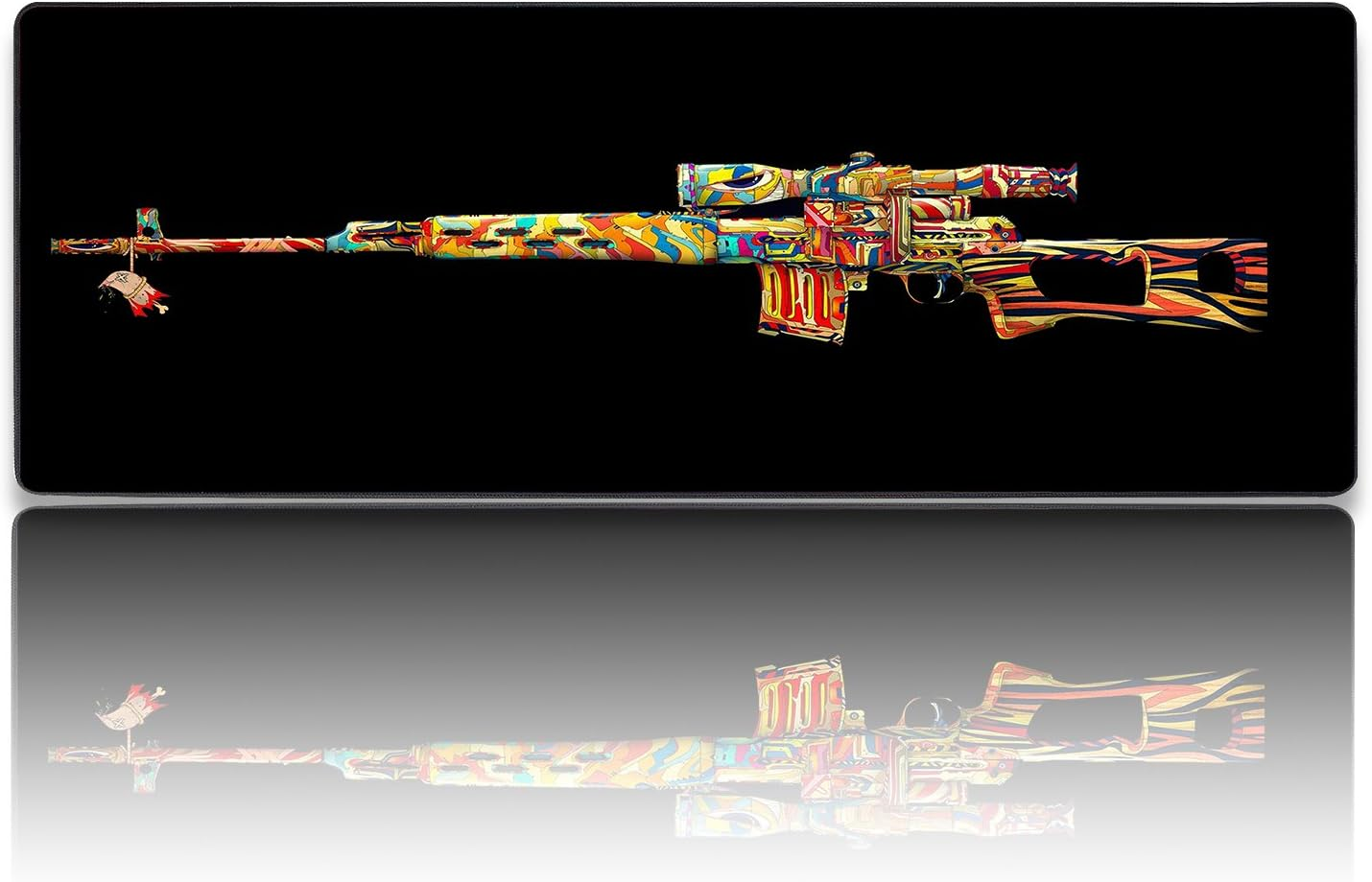 XXL Extended Large Gaming Mouse Pad Non-Slip Water-Resistant Rubber Cloth Computer Game Mouse Mat(35.4&times;15.75&times;0.1 Inch Colourful Clouds)