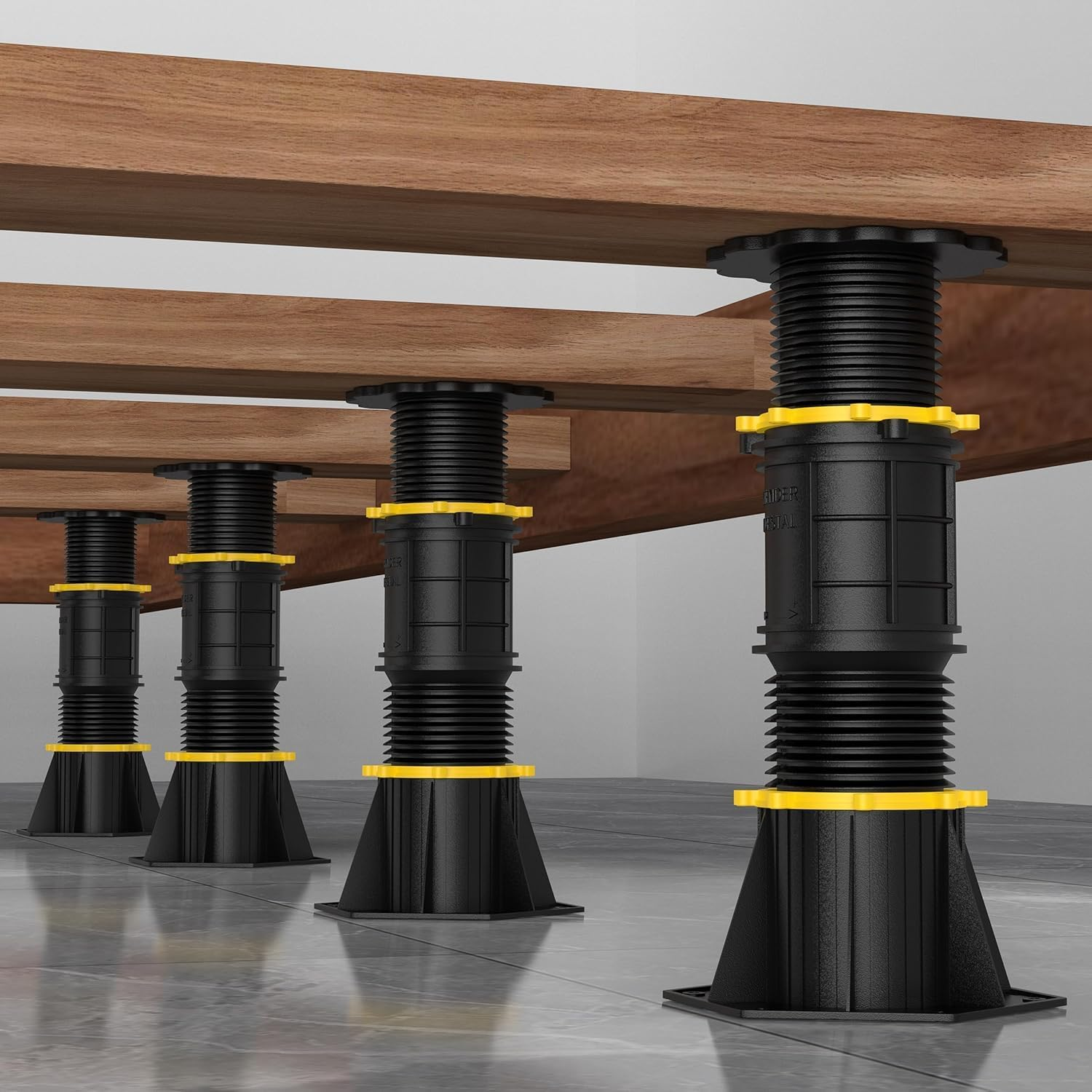 2 Pcs Adjustable Height Bed Support Legs 8.5-13 Inch, Replacement Support Legs for Bed Frame/Center Slat,Bed Support Reinforcement Parts image number 2