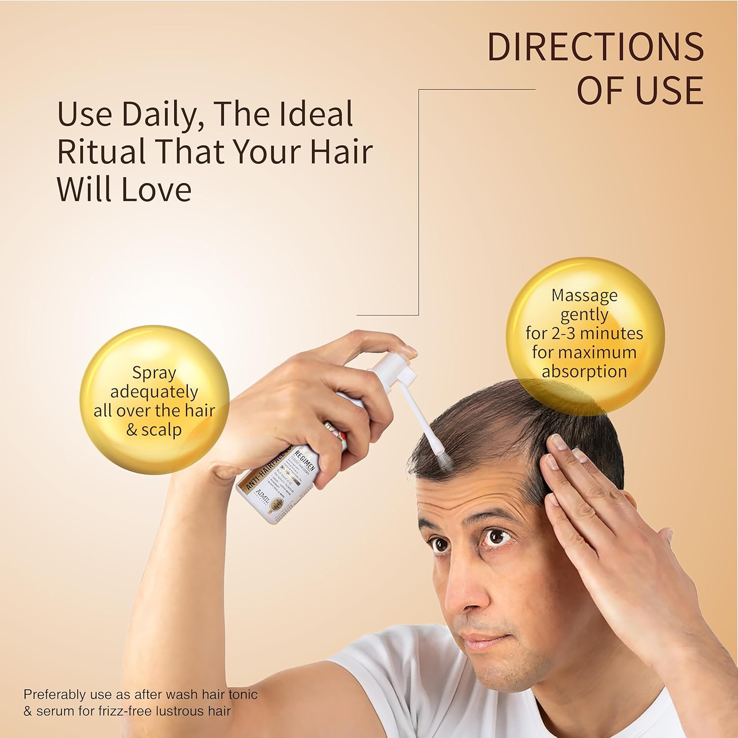 Ayouthveda Hair Fall Kit | Hair Fall Solution | Helps Boosting Hair Growth | 3 Step Regimen | Wash Tone Nourish | Suitable for All Hair Types -200Ml