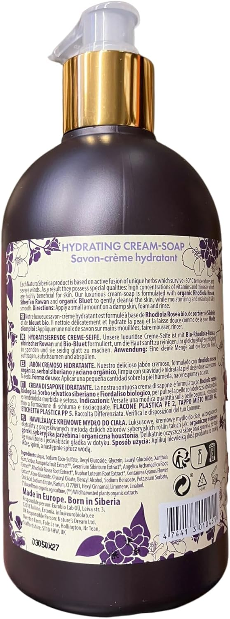 Natura Siberica Hydrating Cream Soap, 500 Ml, 897435 image number 6