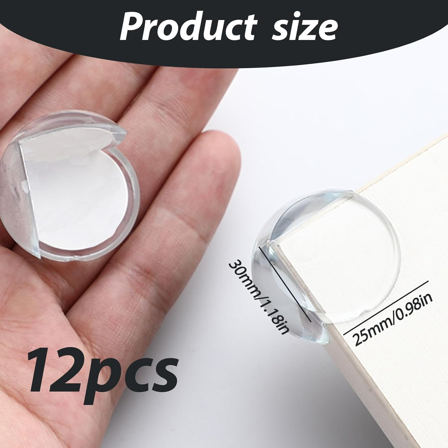 12 Pcs Baby Proofing, Soft Corner Protector Baby, Shock-Absorbing Baby Proof, Suitable for Furniture Edges, Tables Cabinets Countertops Home Safety image number 2