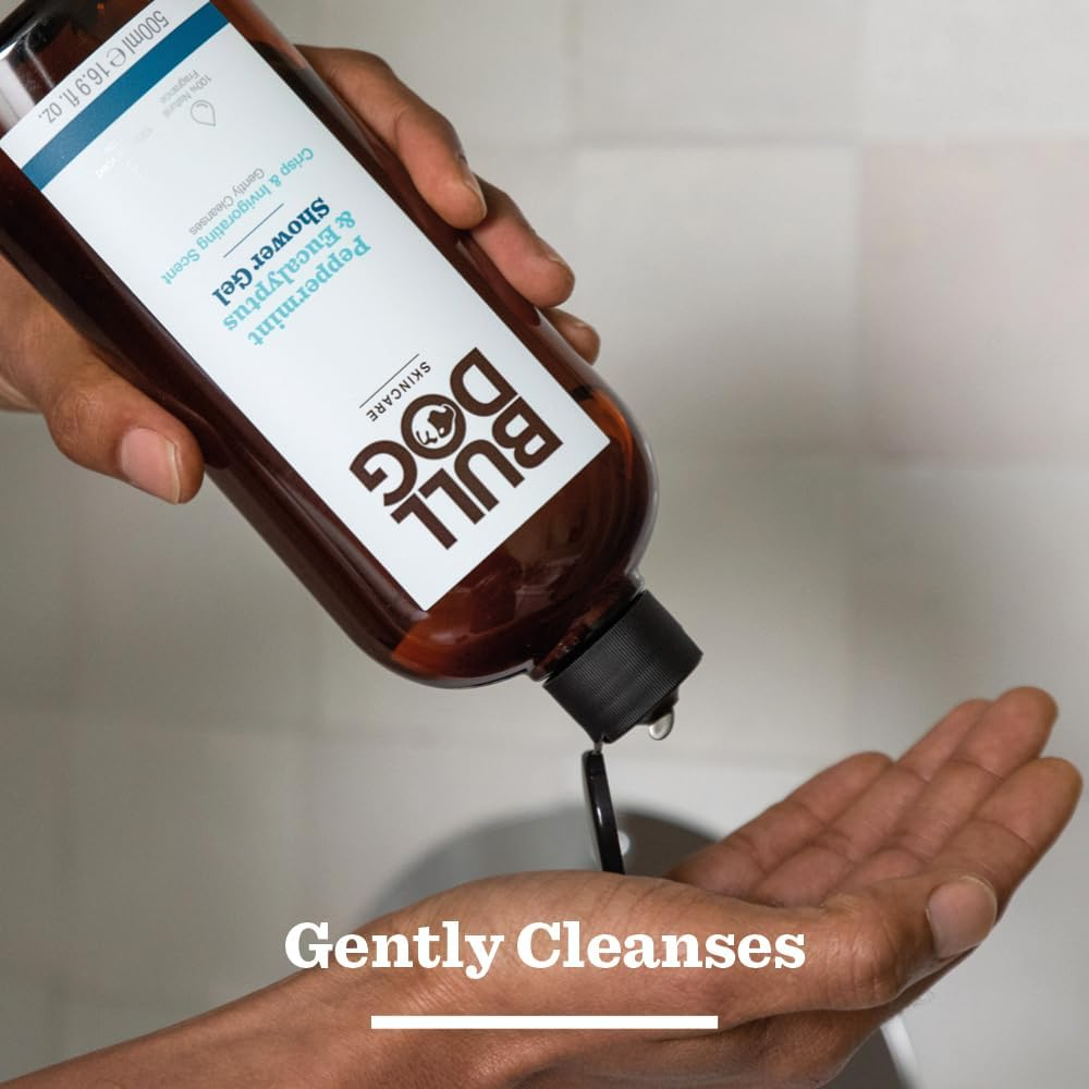 Bulldog Skincare Peppermint & Eucalyptus Shower Gel 500Ml Men&rsquo;S Shower Gel Natural Fragrance image number 1