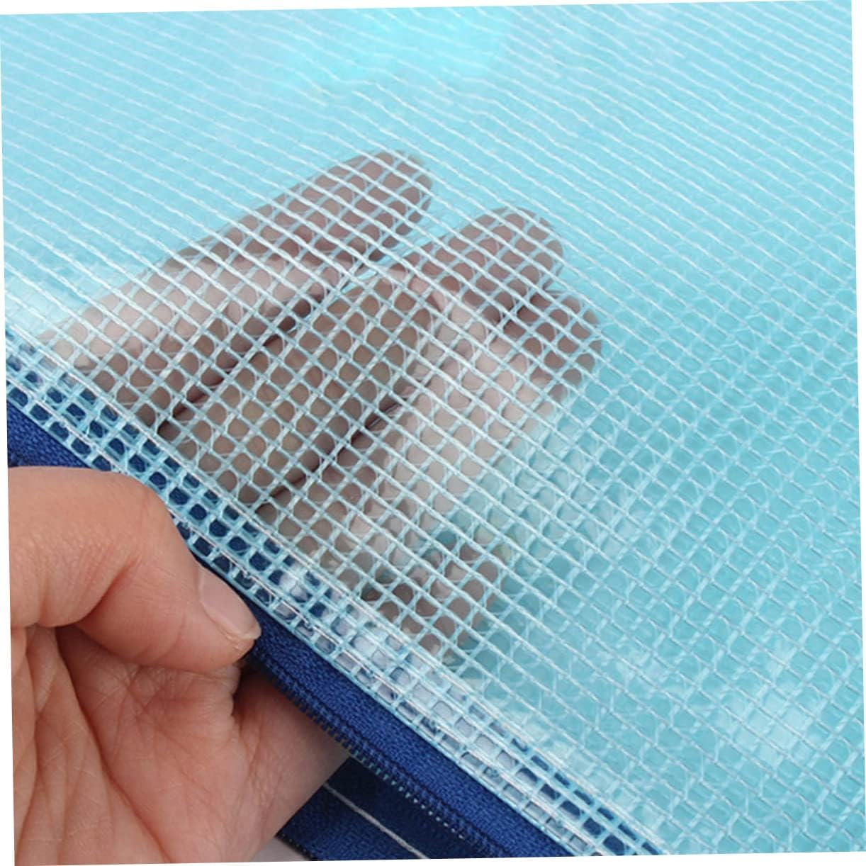 HOODANCOS 5Pcs File Pockets PVC Plastic Zipper File Bags Documents Organizer Pouch for Bag and Organizer Portable for Document Pouch and Mesh Zipper