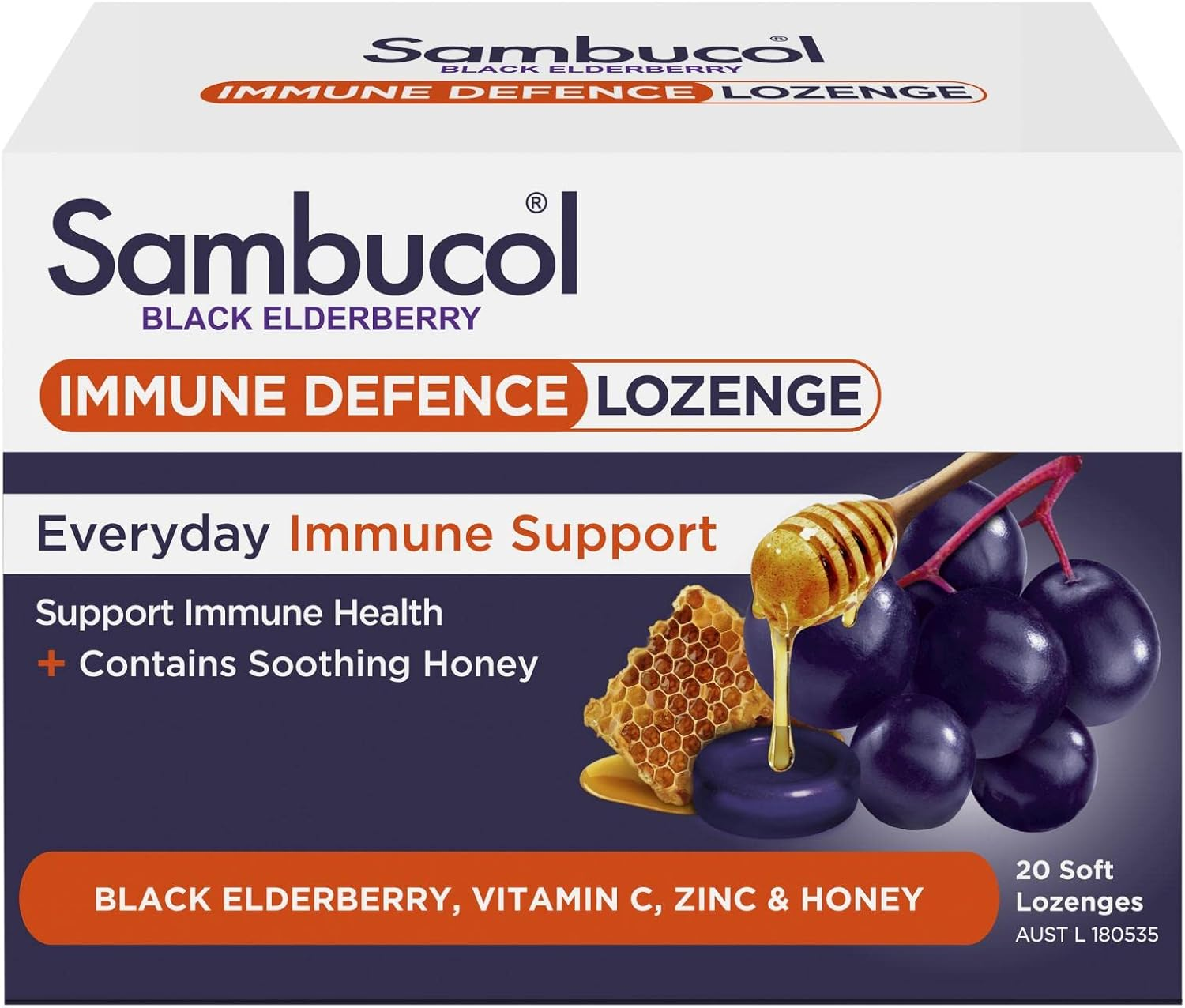 Sambucolbucol Black Elderberry Immune Defence Lozenge (Pack of 20) image number 3