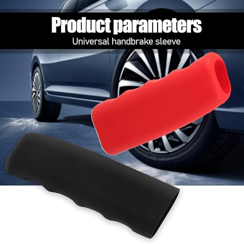 Silicone Car Hand Brake Cover & Gear Shift Knob Cover - Non-Slip Auto Protector, Soft Durable Silicone Sleeve for Vehicles, Easy Install Elegant Interior Trim Accessories - Red image number 2