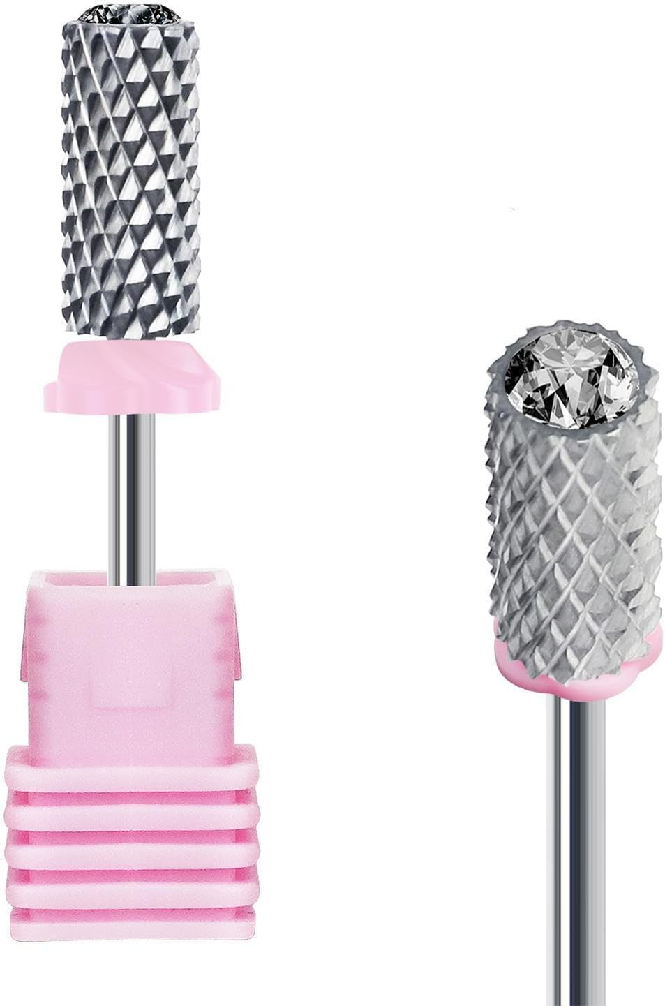 Cuticle Nail Bits | Acrylic Nail Drilltools - Rhinestone Dotted Cuticle Efile Remover, Gel Remover for Manicure Pedicure, Home Salon image number 3