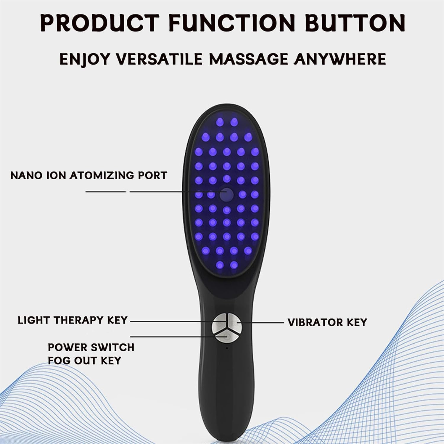 The Original Therabrush, Spray Vibrating Massager Comb, Innovative Hair Restoring Brush, Anti-Tangle Brush for Growth, Restoration Tool with Steam image number 6