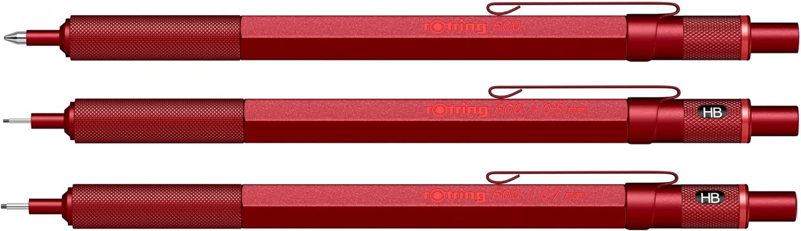 ROTRING 2119800 ROTRING 600 Mudder Red Mechanical Pencil, 0.5Mm, Knock Type image number 2