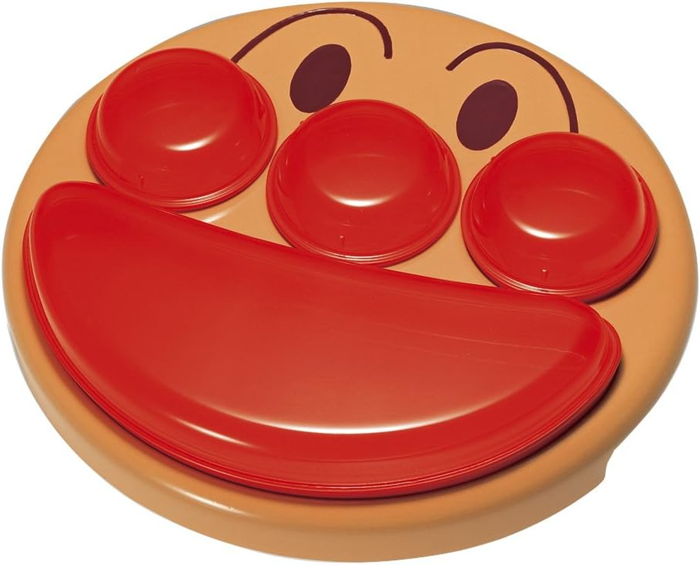 LEC Anpanman Face Lunch Plate Kids Tableware Baby Food Multicolor 1 Piece (X1) T-264 image number 5