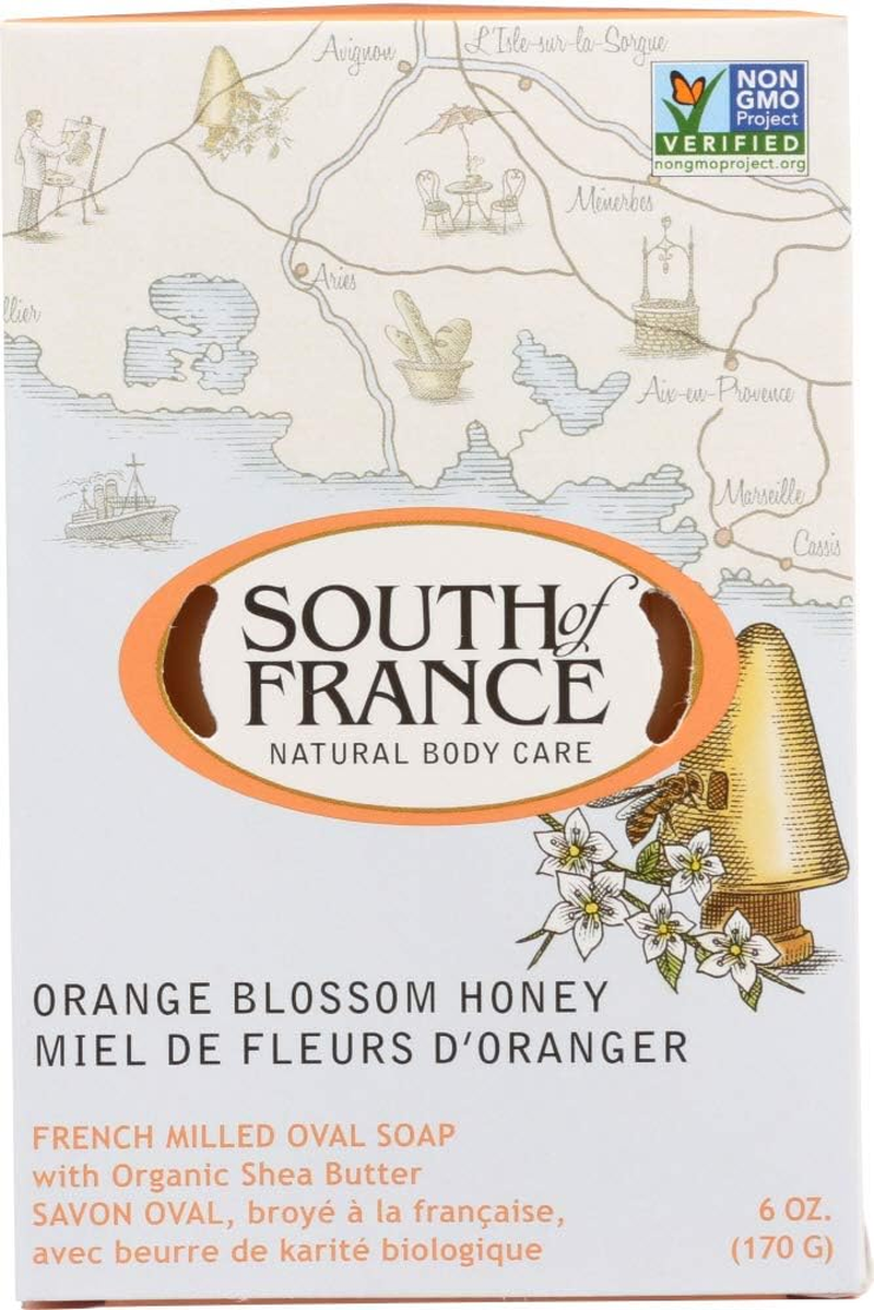 South of France - French Milled Vegetable Bar Soap Orange Blossom Honey - 6 Oz.