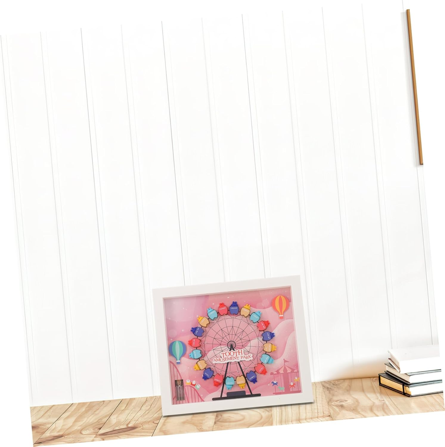 KOMBIUDA Tooth Keepsake Box Adorable Ferris Wheel Design for Boys Storage for Newborn Teeth Memories Lightweight and Compact Organizer image number 2